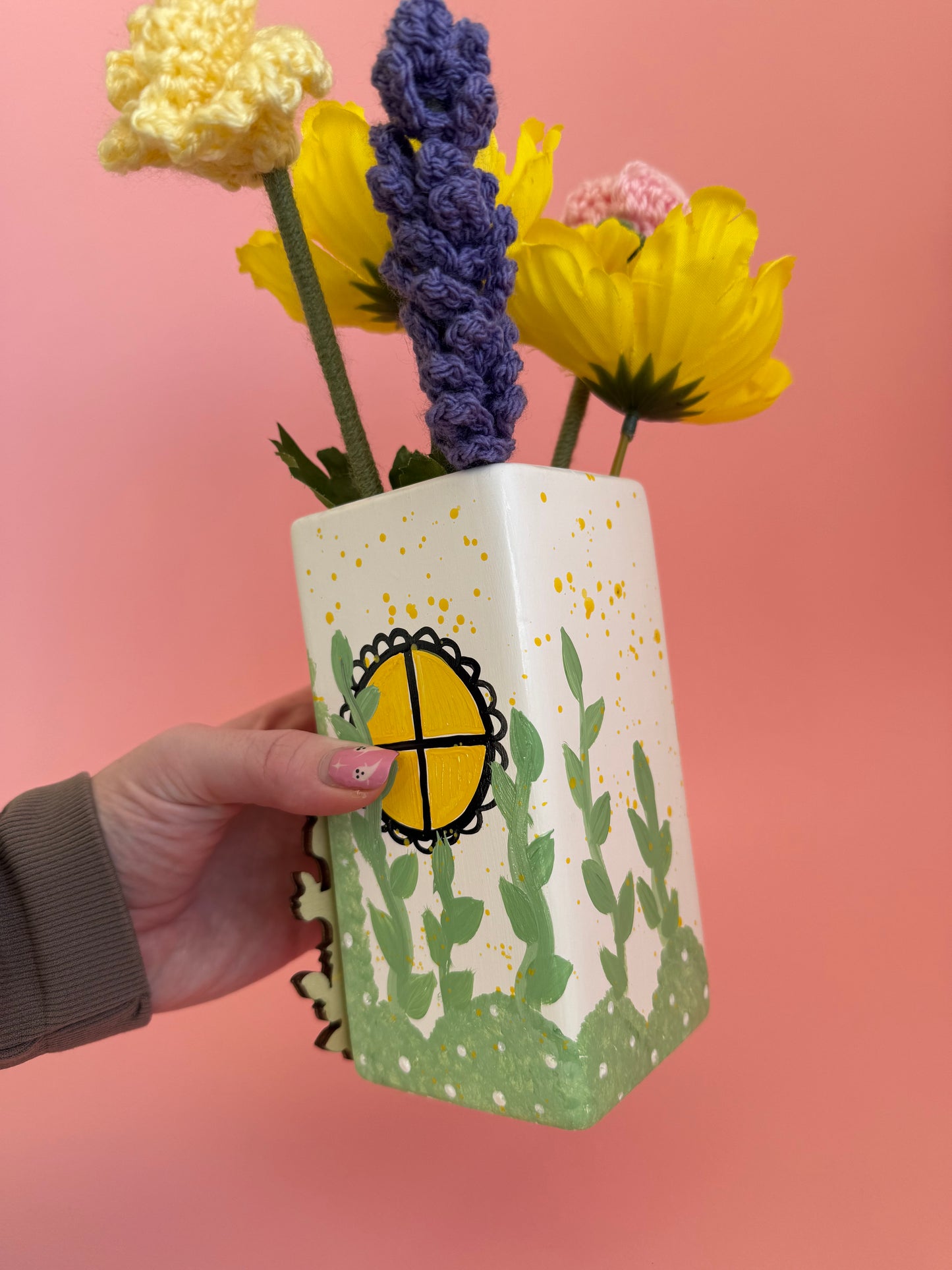 Fairy Door Ceramic Vase