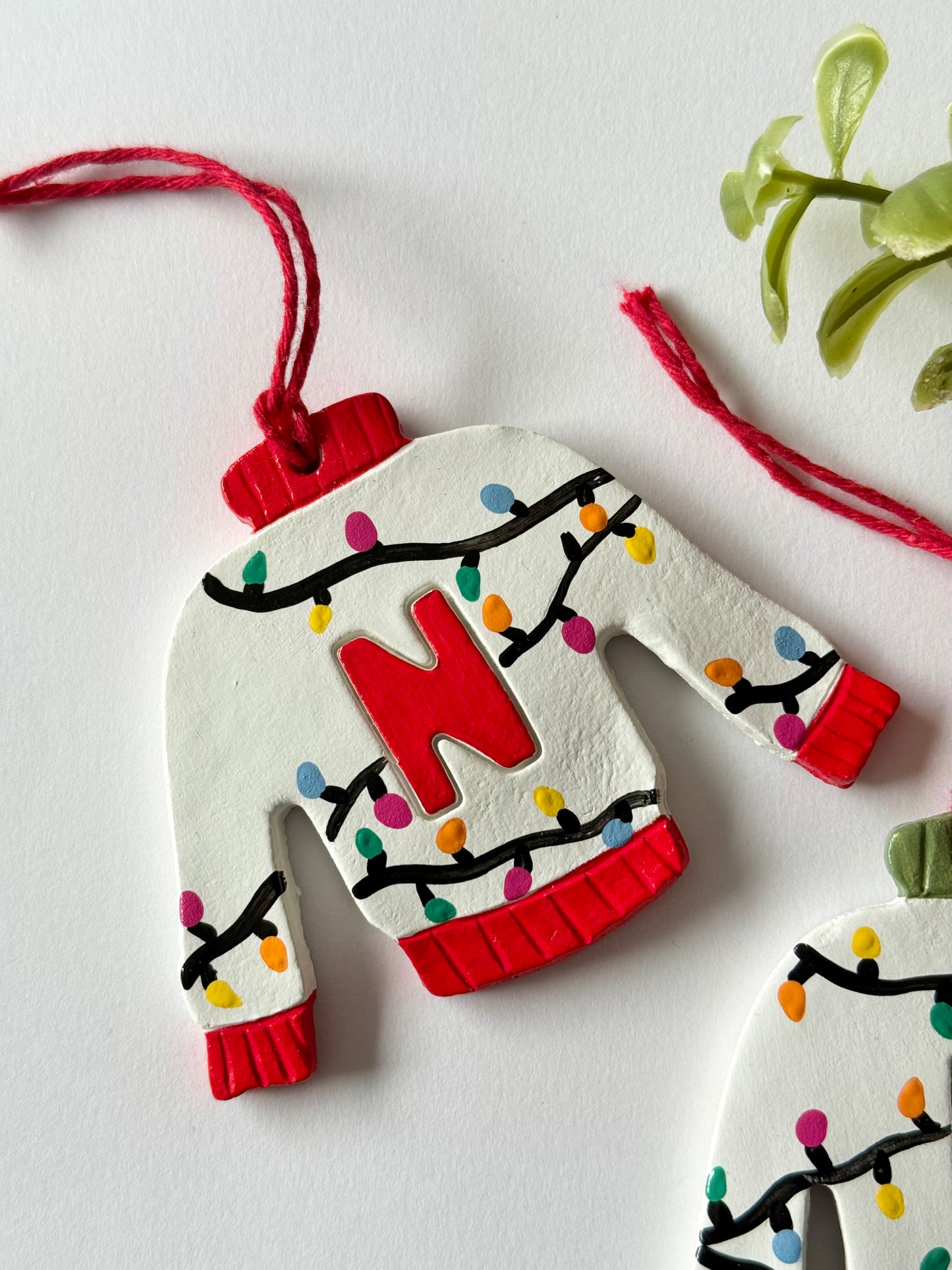 Personalised Name Christmas Jumper Bauble Tree Decoration MORE COLOURS