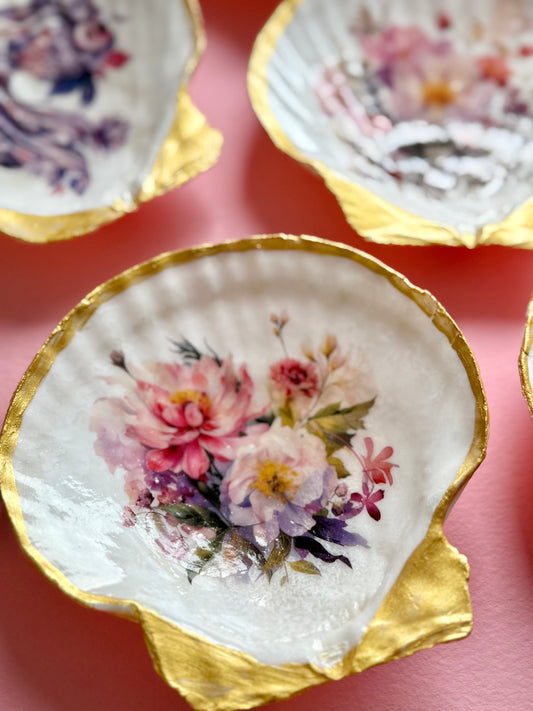 Floral Shell Dish