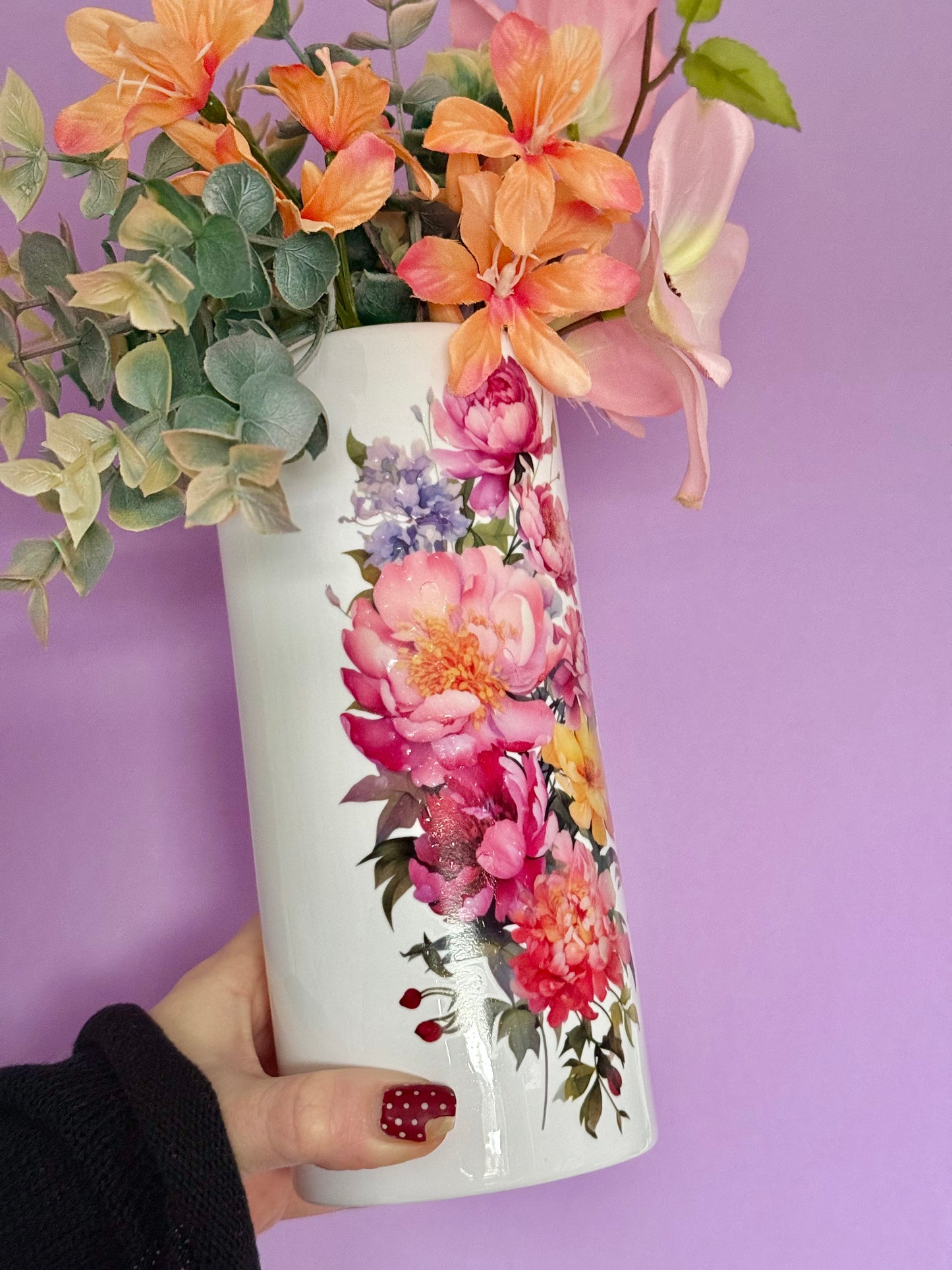 Colourful Flower Ceramic Vase