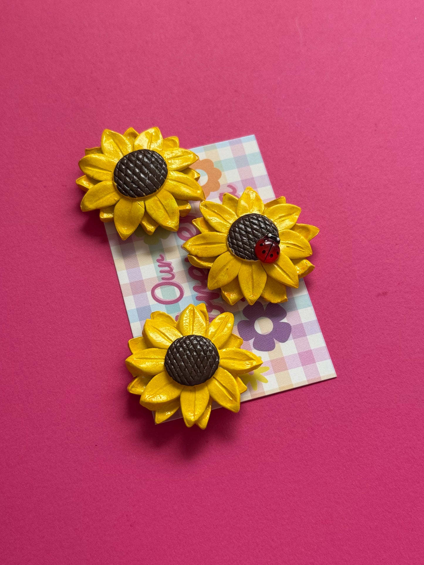 Sunflower Magnets Set of 3