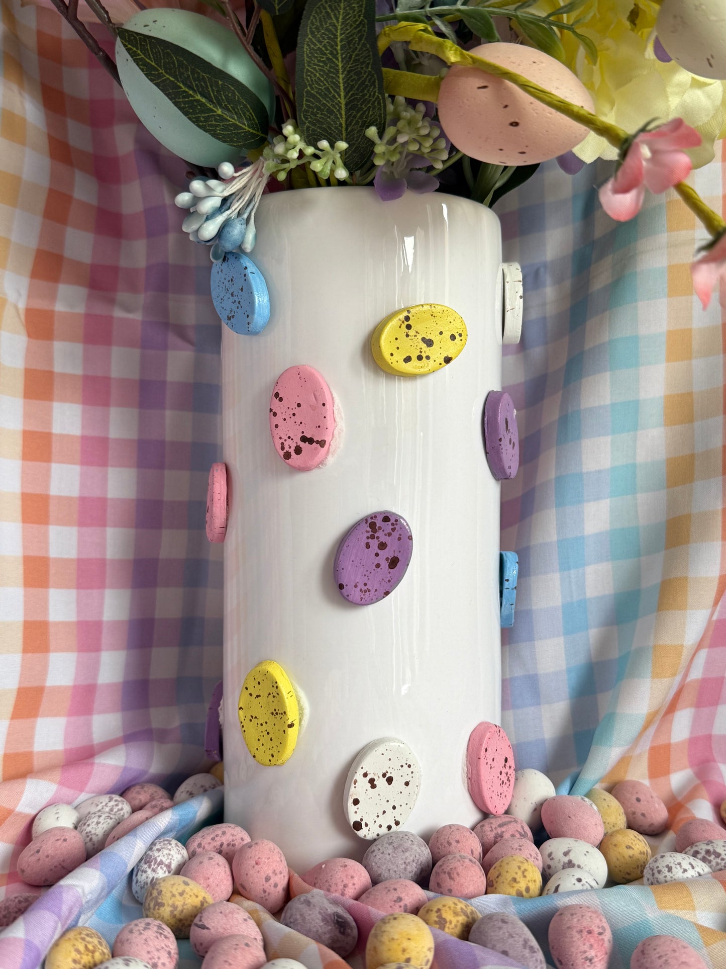 Tall Mini Eggs Ceramic Vase
