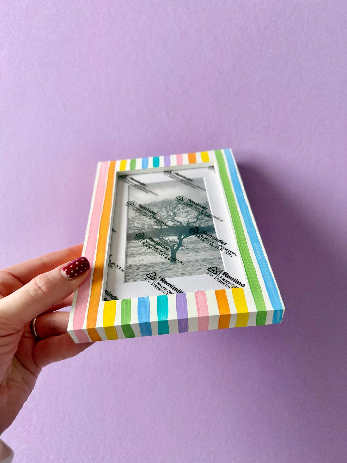 Rainbow Stripe Photo Frame