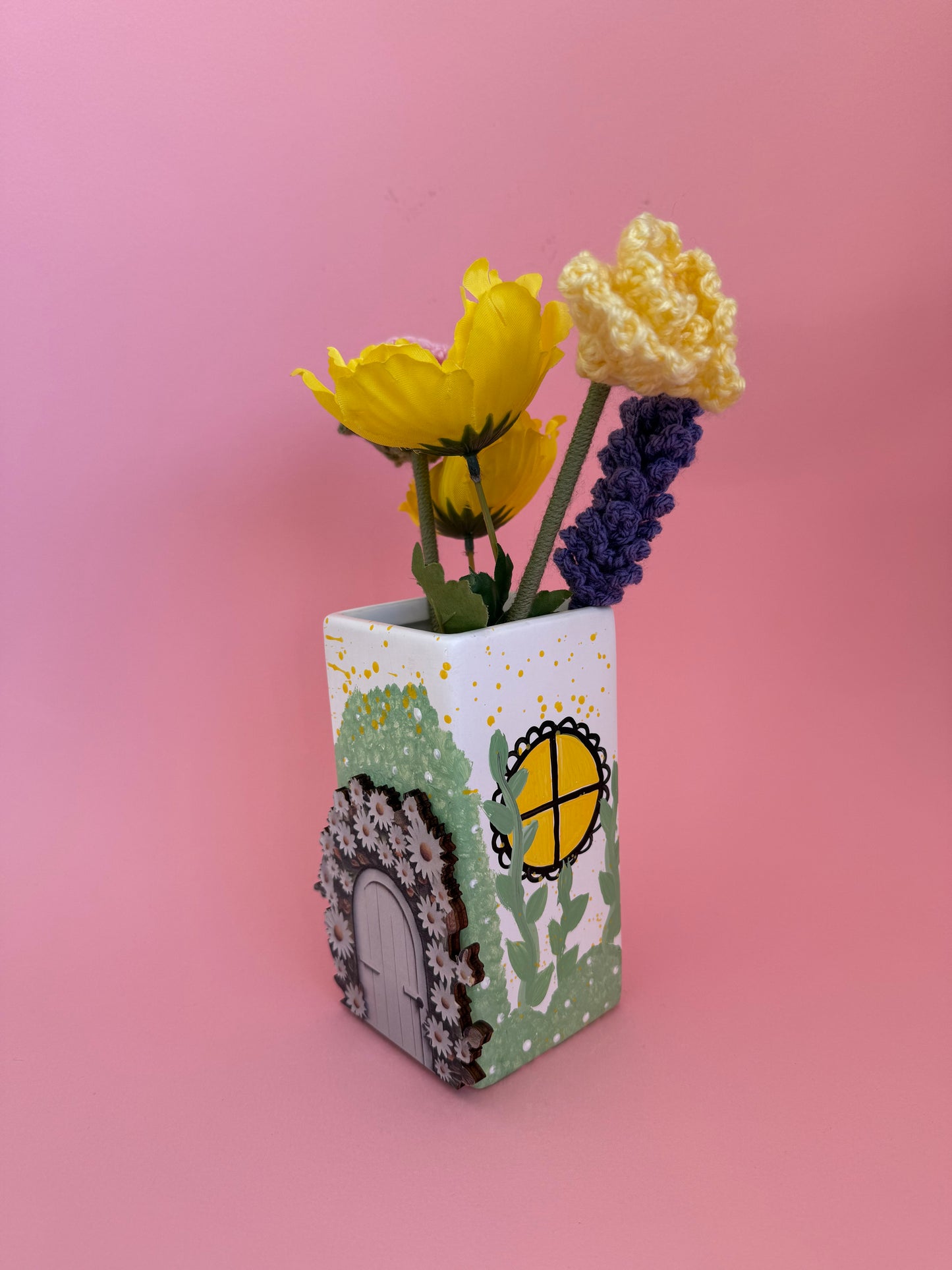 Fairy Door Ceramic Vase
