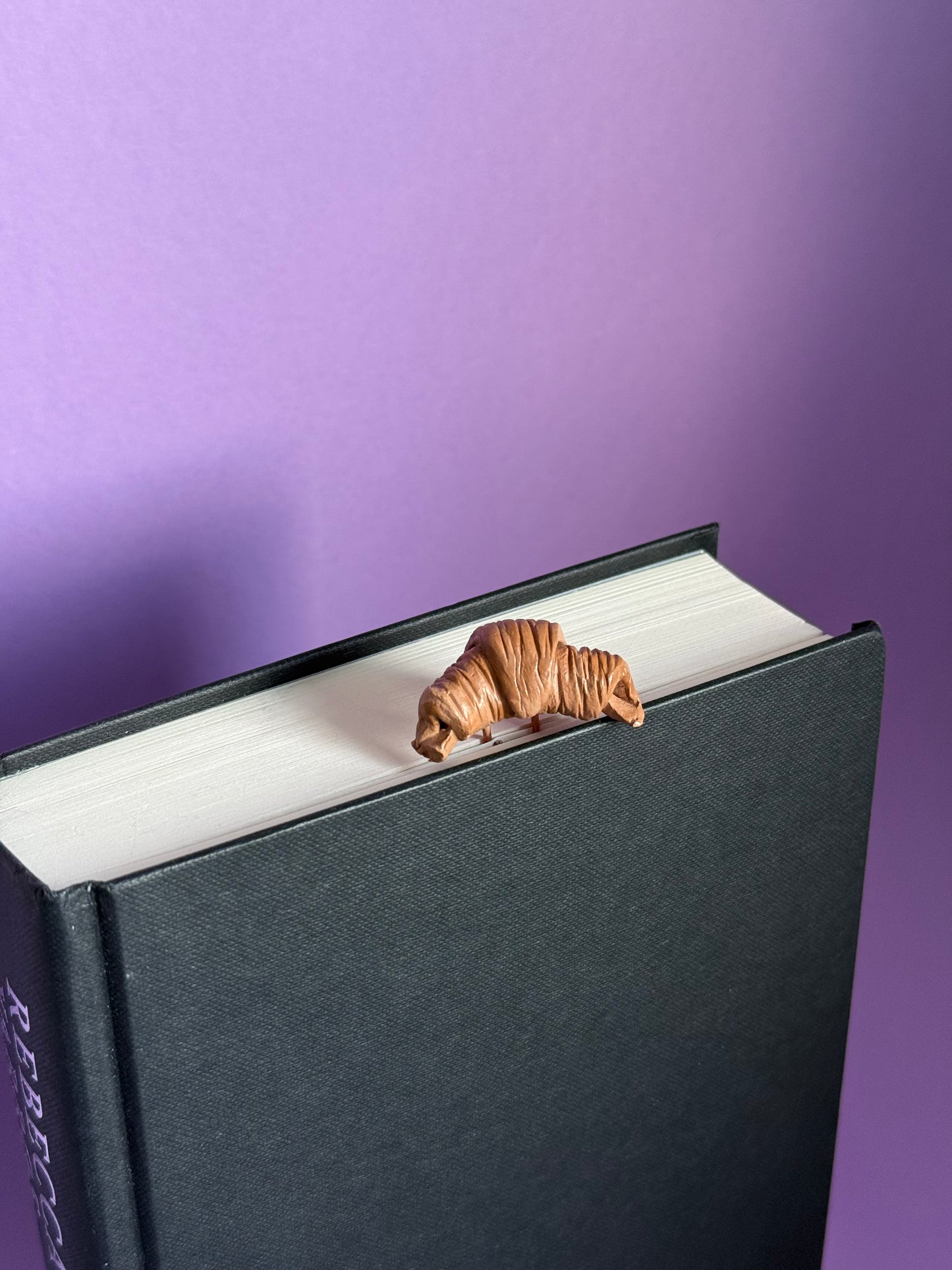 Handmade Croissant Clay Bookmark Paperclip Stationary
