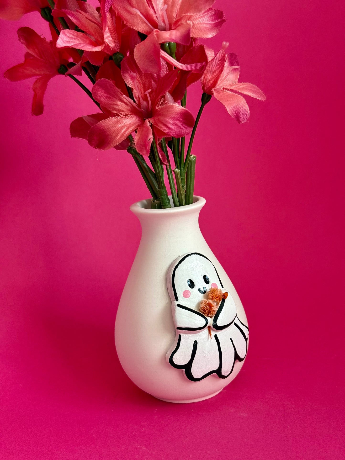 Luna Ghost Ceramic Bud Vase