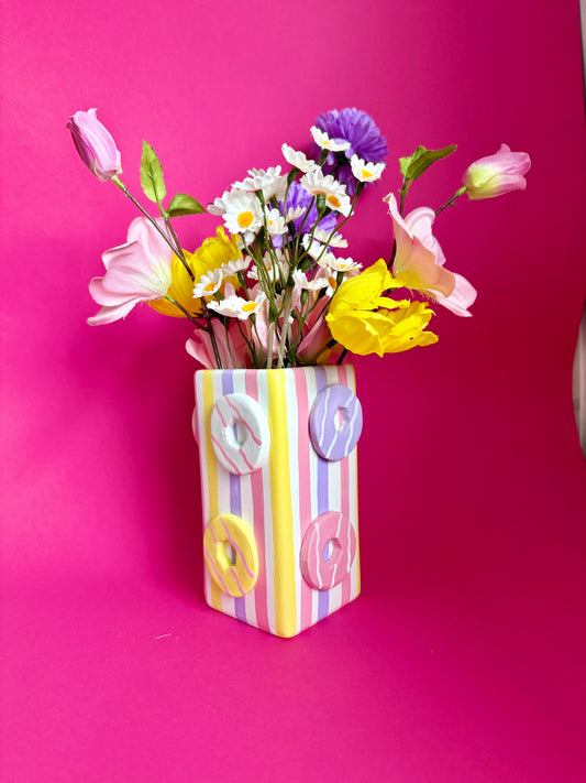 Iced Ring Ceramic Vase