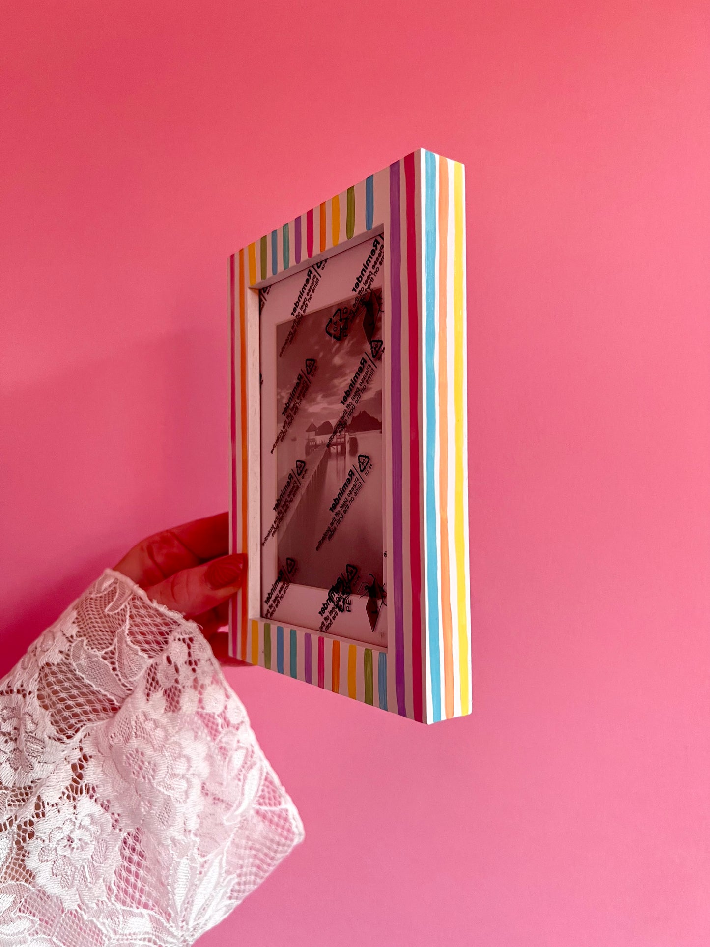 Rainbow Stripe Photo Frame