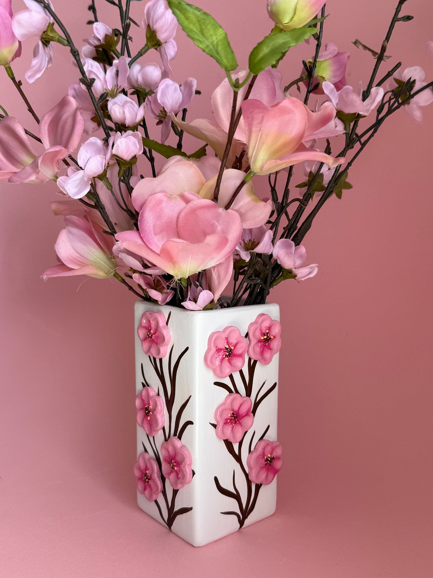 Cherry Blossom Ceramic Vase