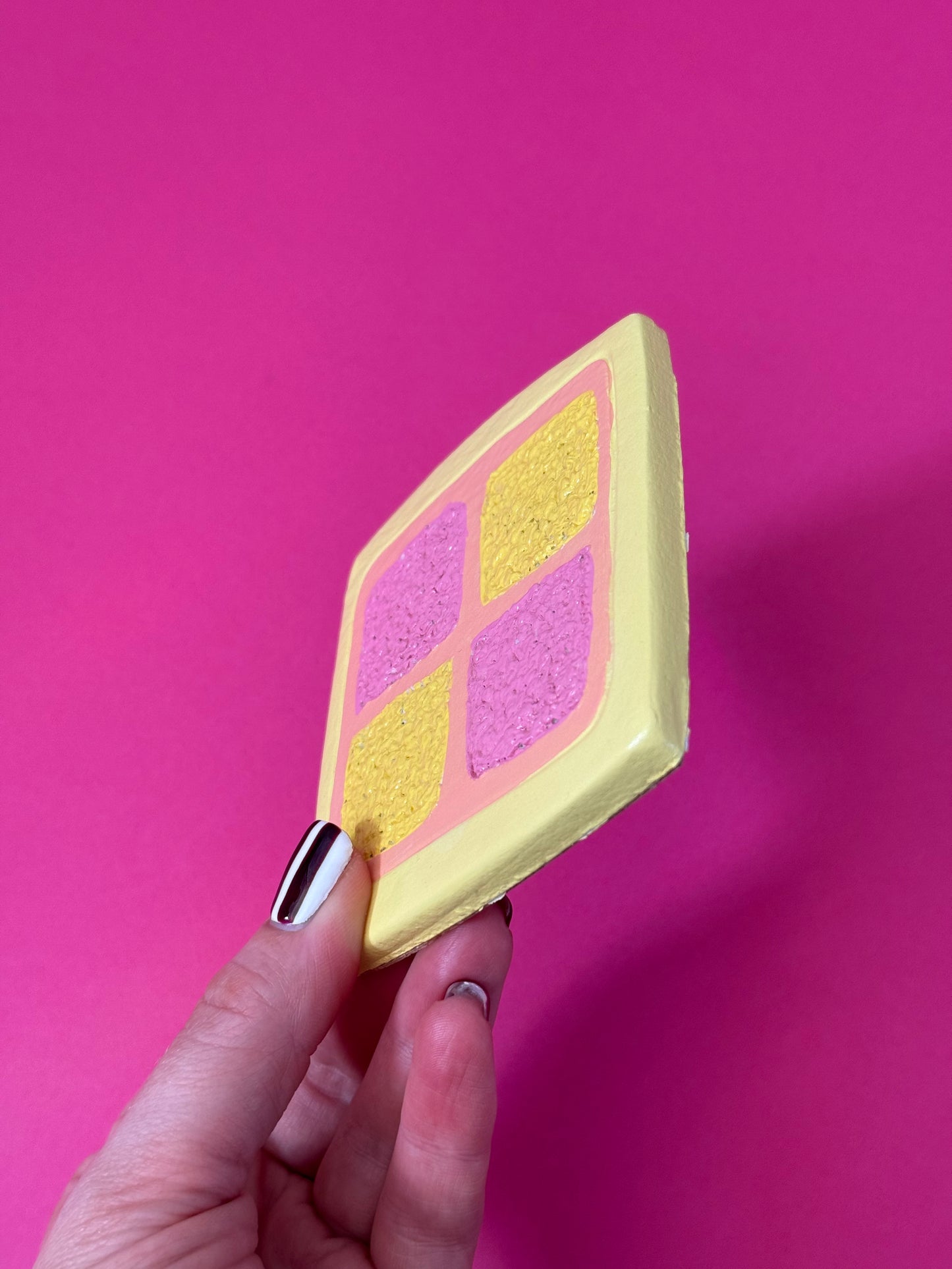 MADE TO ORDER Battenberg Coaster Clay Handmade