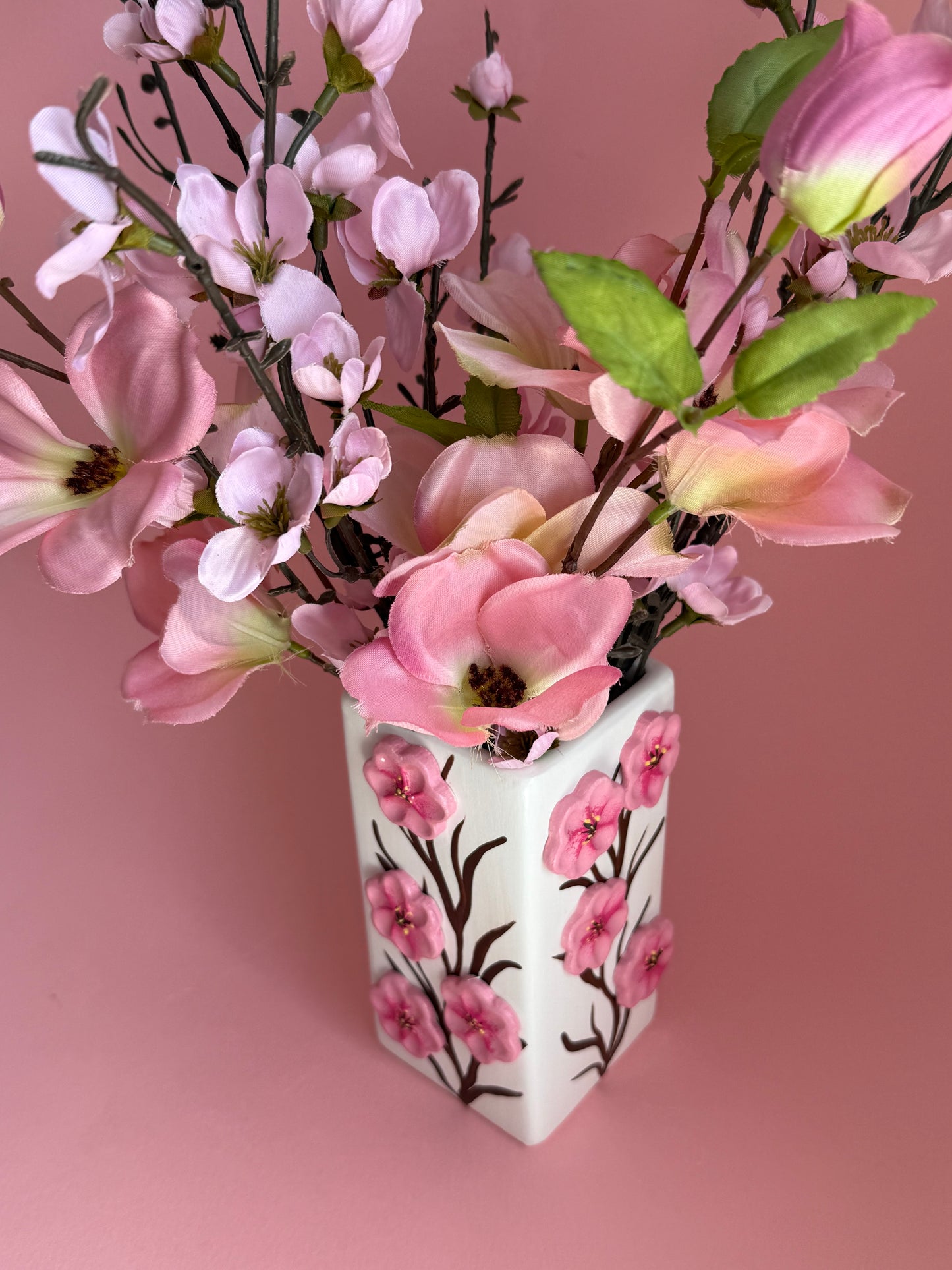 Cherry Blossom Ceramic Vase
