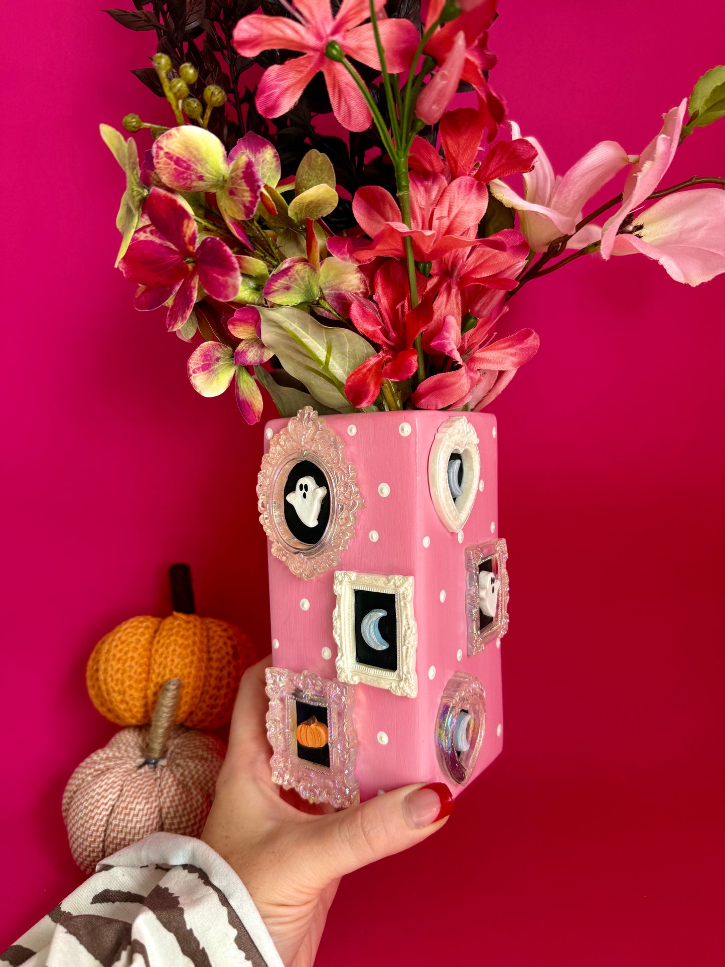 Ghost Gallery Pink and White Ceramic Vase