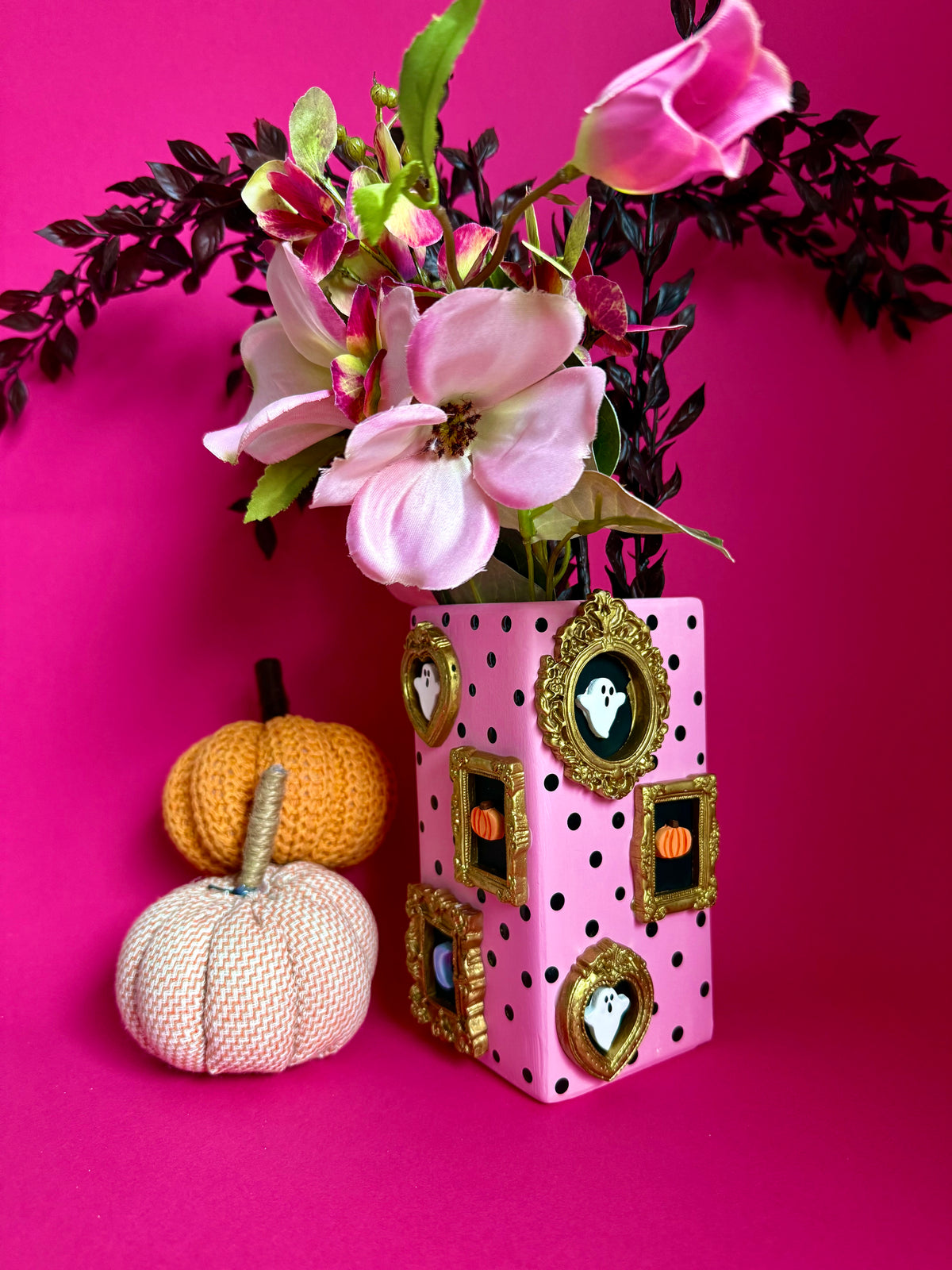 Ghost Gallery Gold & Pink Ceramic Vase