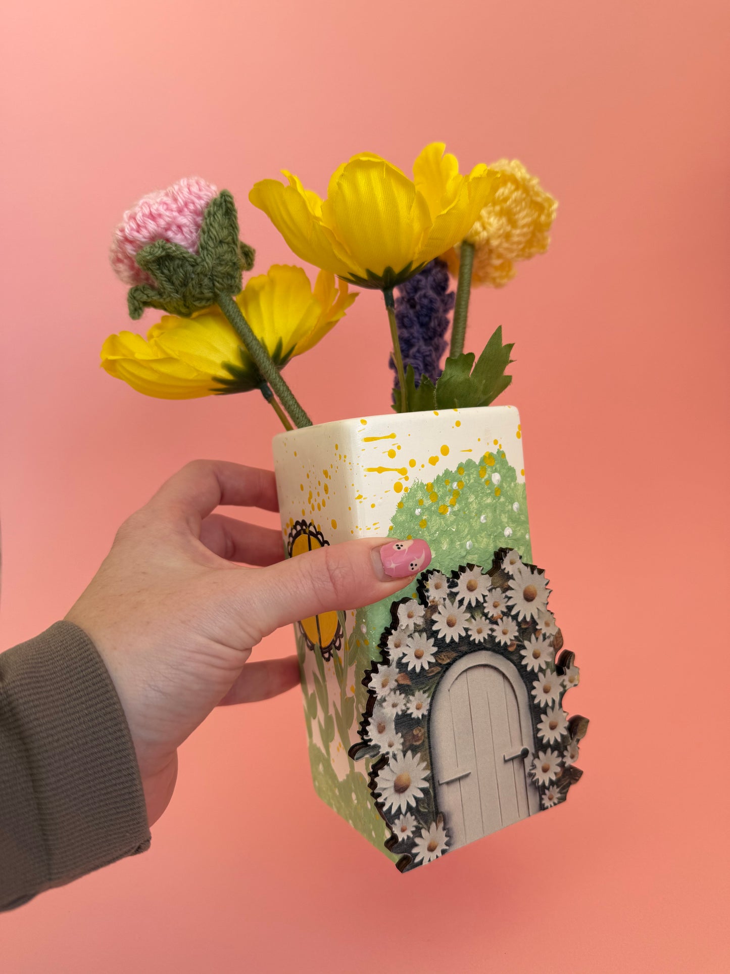 Fairy Door Ceramic Vase