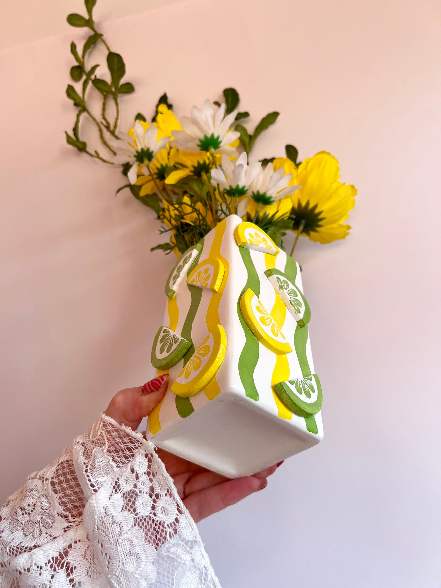 Lemon & Lime Ceramic Vase