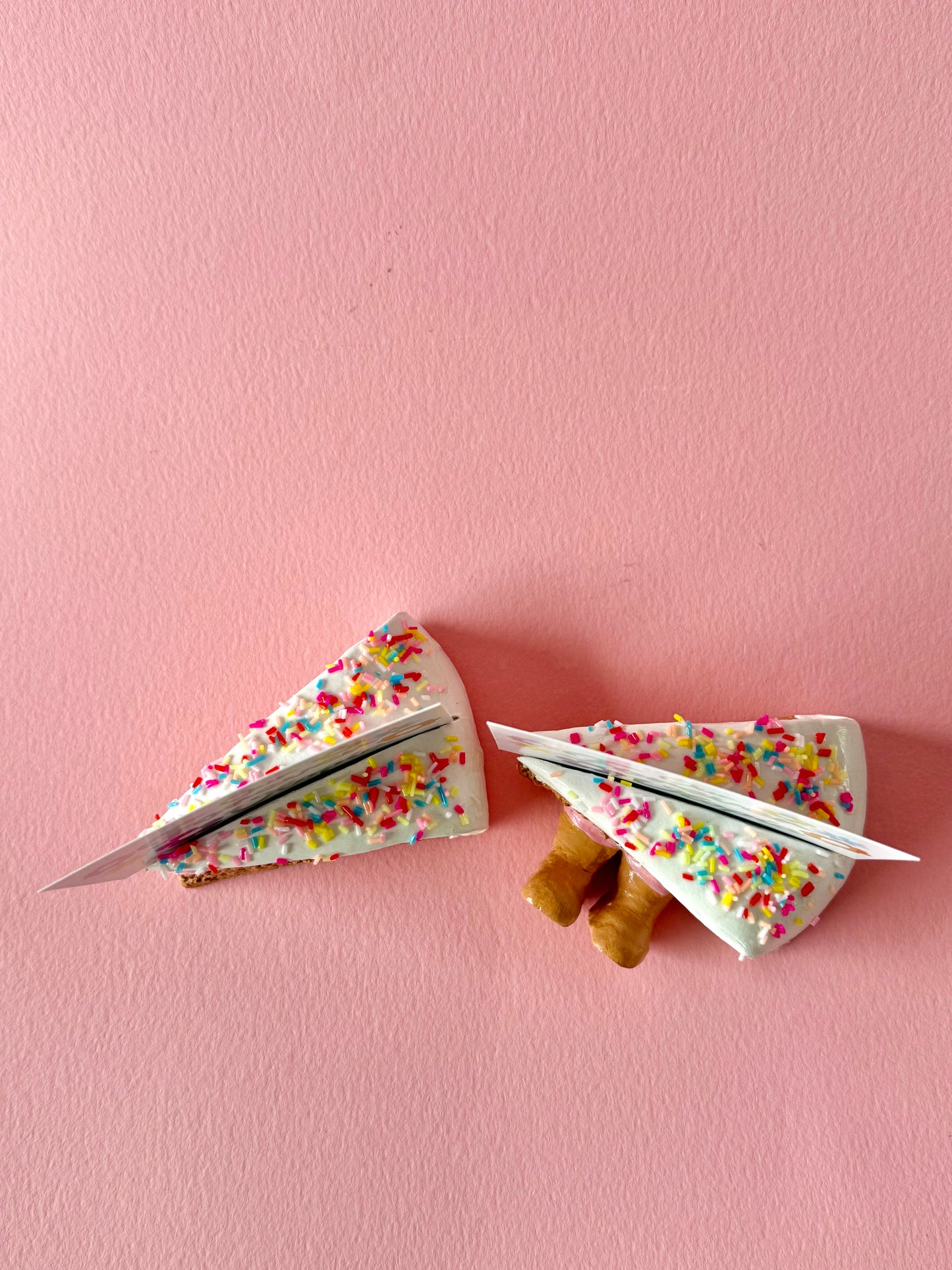 MADE TO ORDER Cake Photo Holder Birthday Clay Quirky Decor Handmade