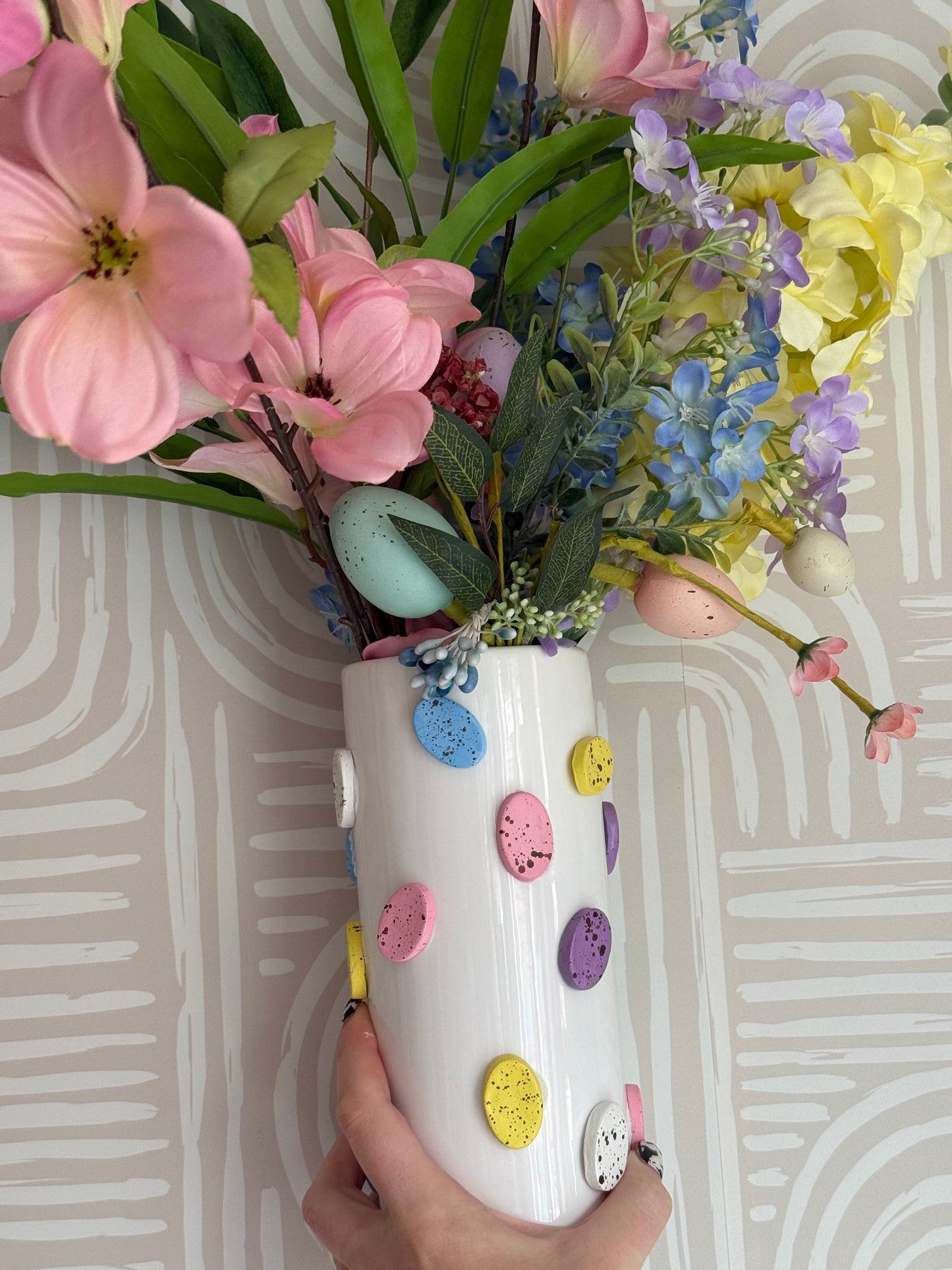 Tall Mini Eggs Ceramic Vase