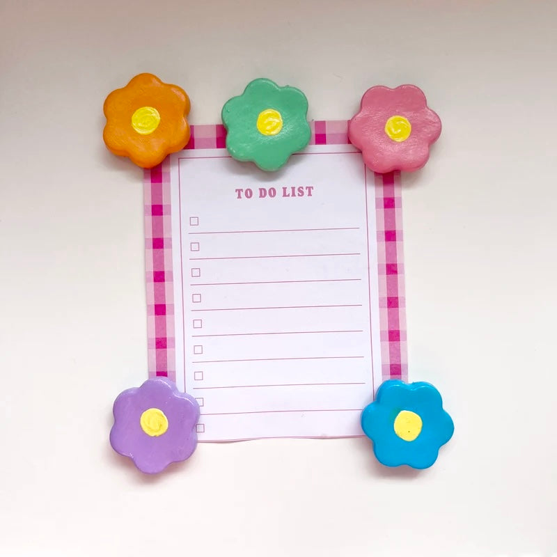 Flower Magnets Set of 5 Fridge Magnets, Kitchen Decor, Locker Magnets
