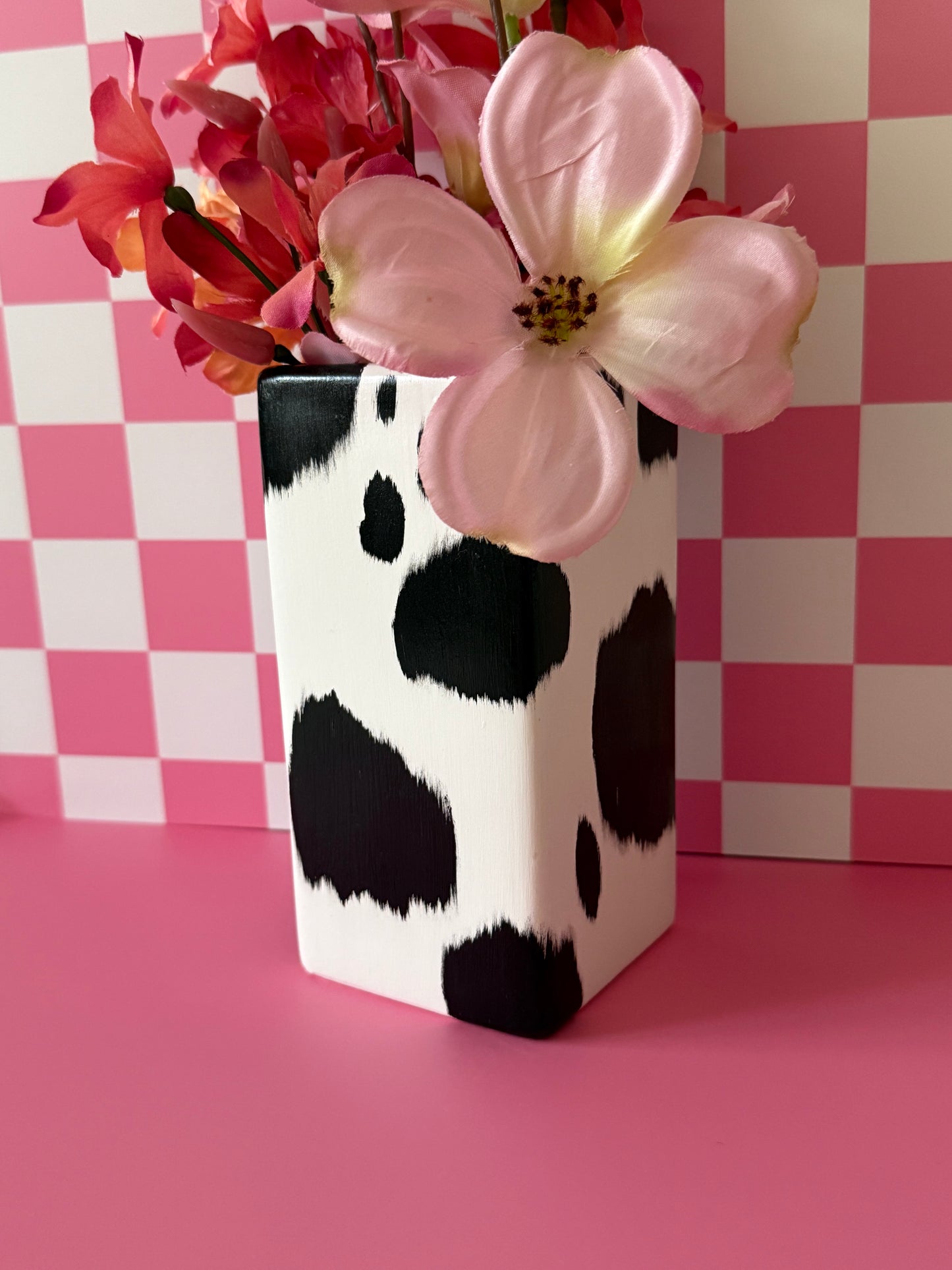 Cow Hide Ceramic Vase