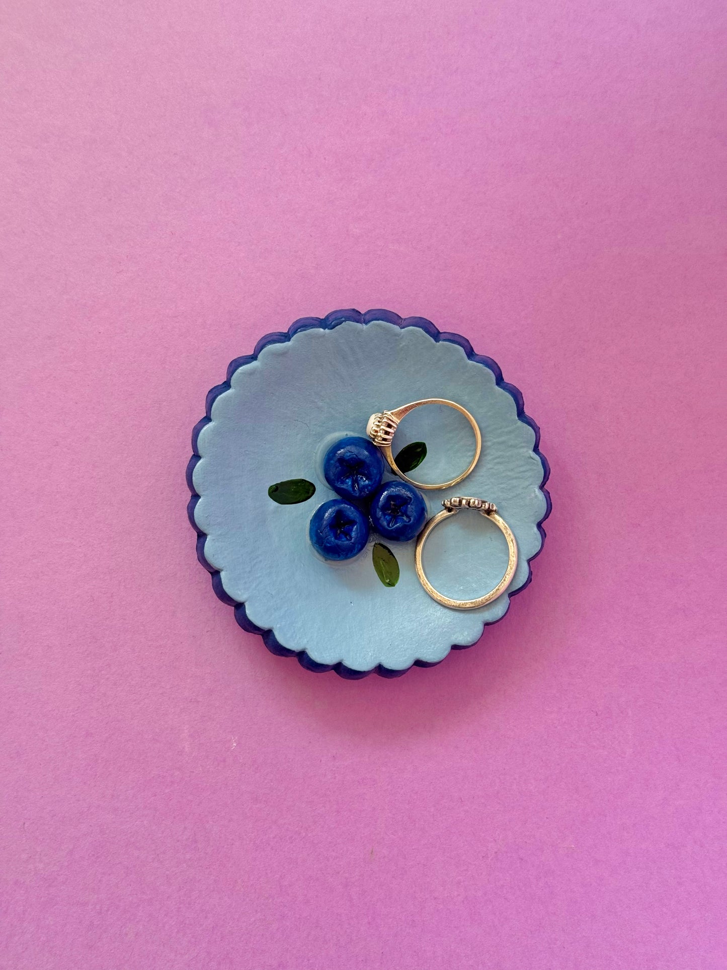 Blueberry Ring Dish Handmade