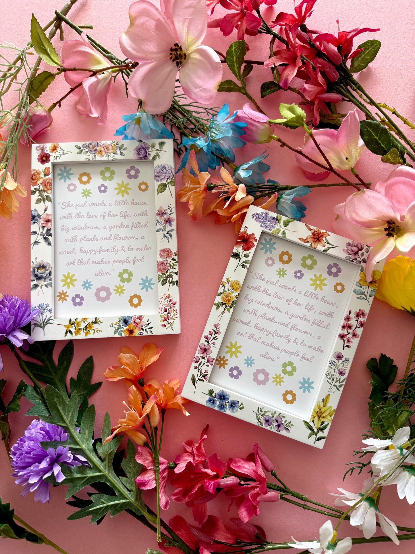 Floral Photo Frame A6 Whimsical Ditsy Gift