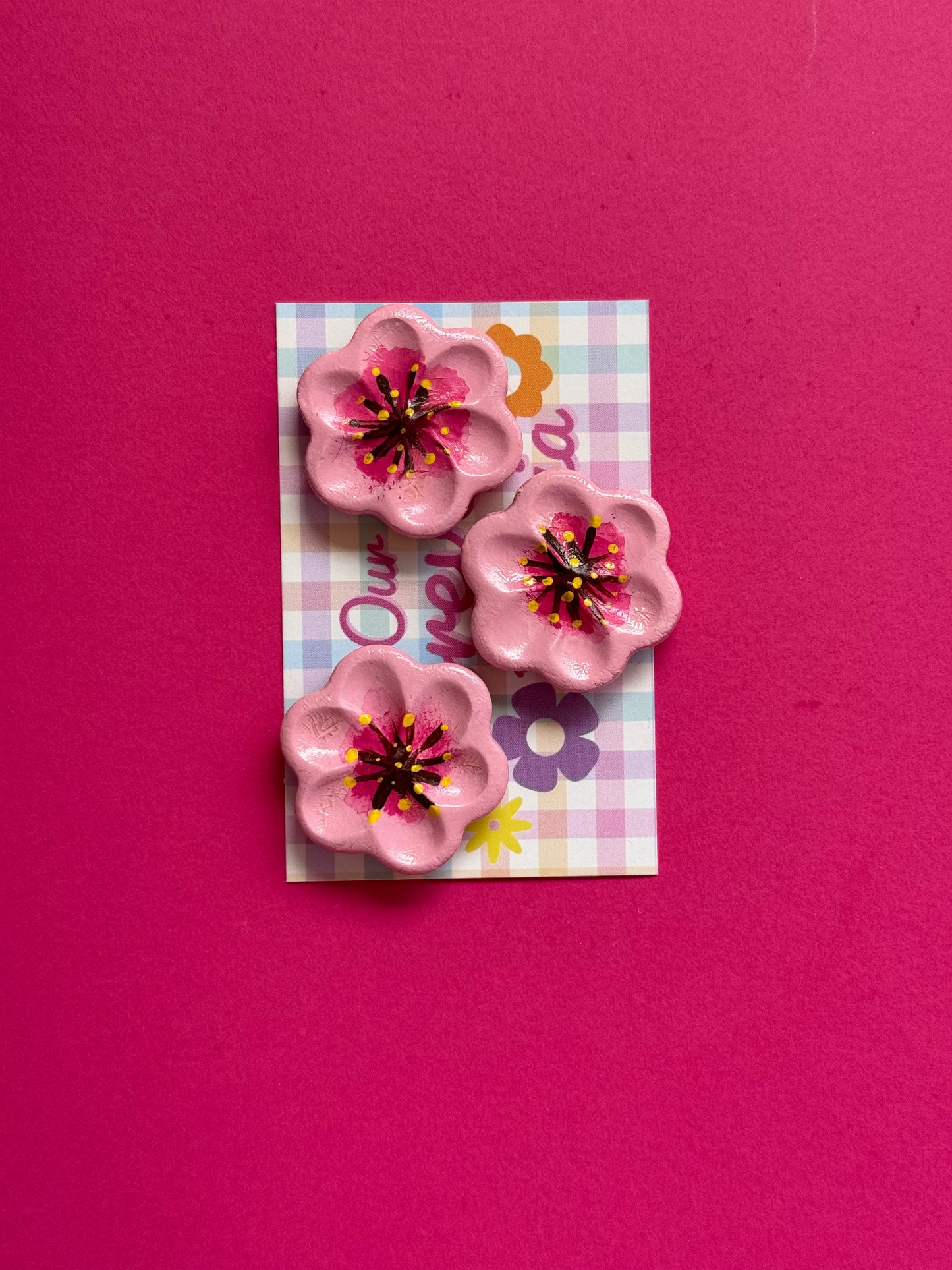 Cherry Blossom Magnets Set of 3
