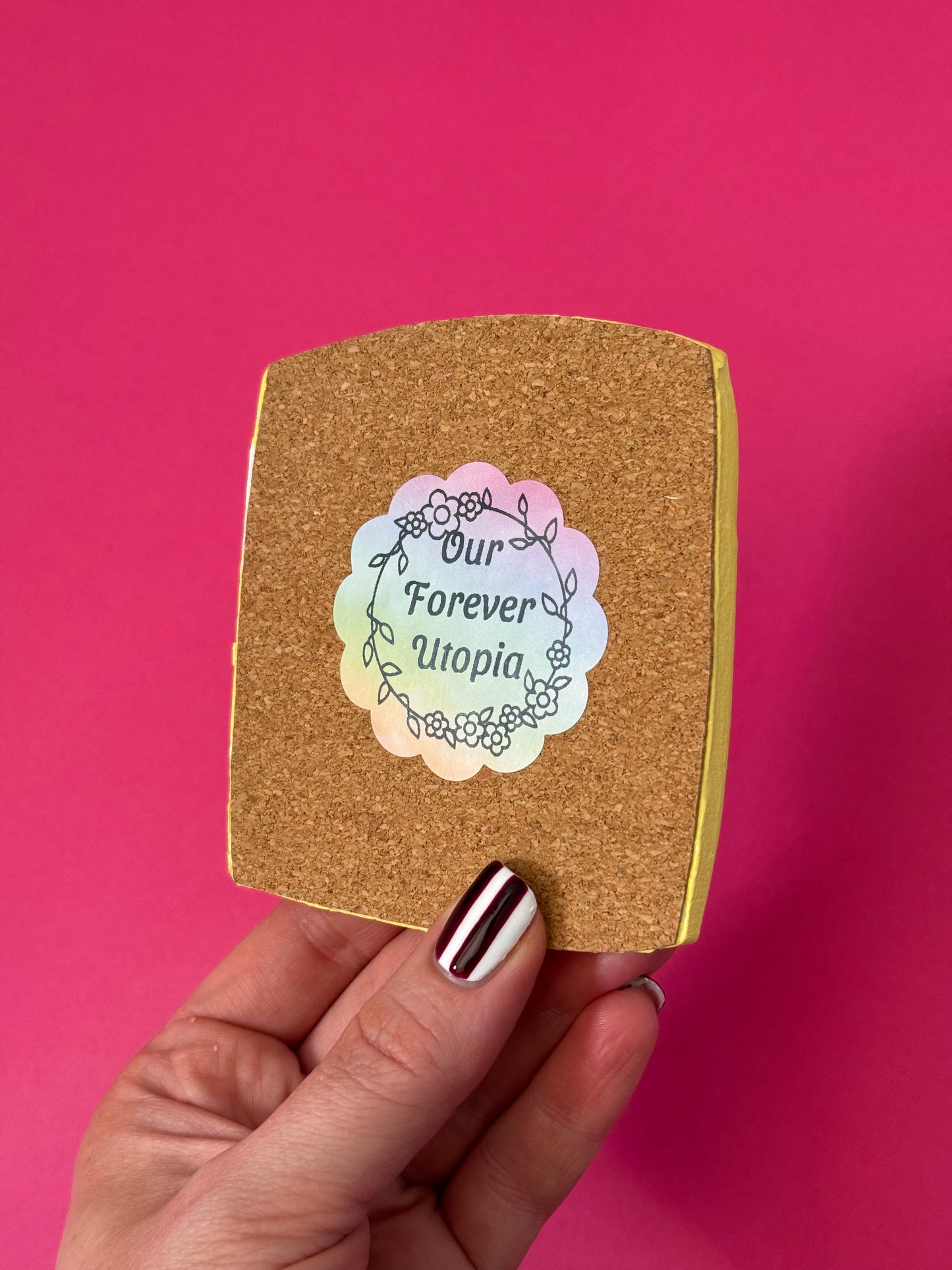 MADE TO ORDER Battenberg Coaster Clay Handmade