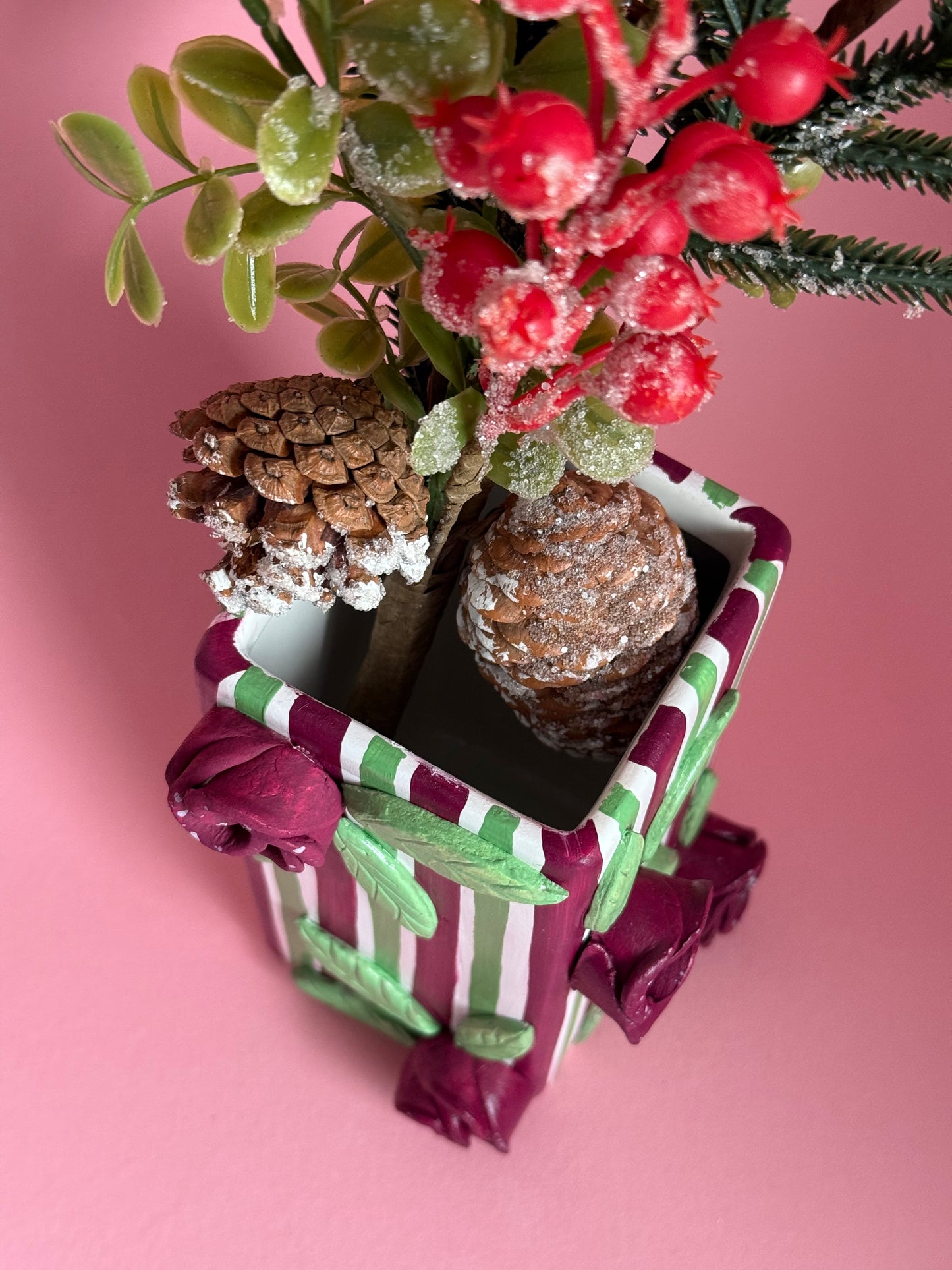 Midnight Rose Ceramic Vase