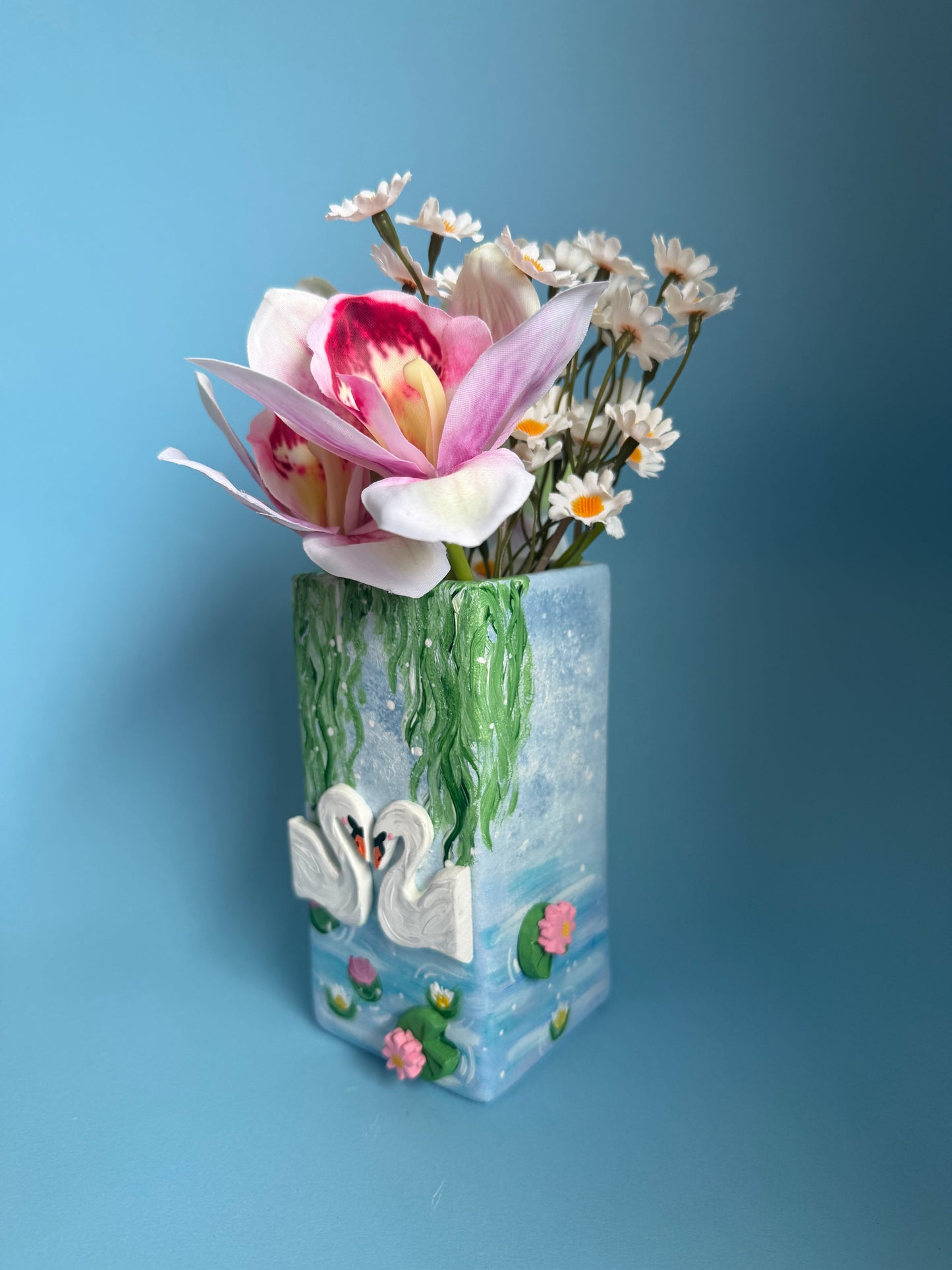 Swan Lake Ceramic Vase