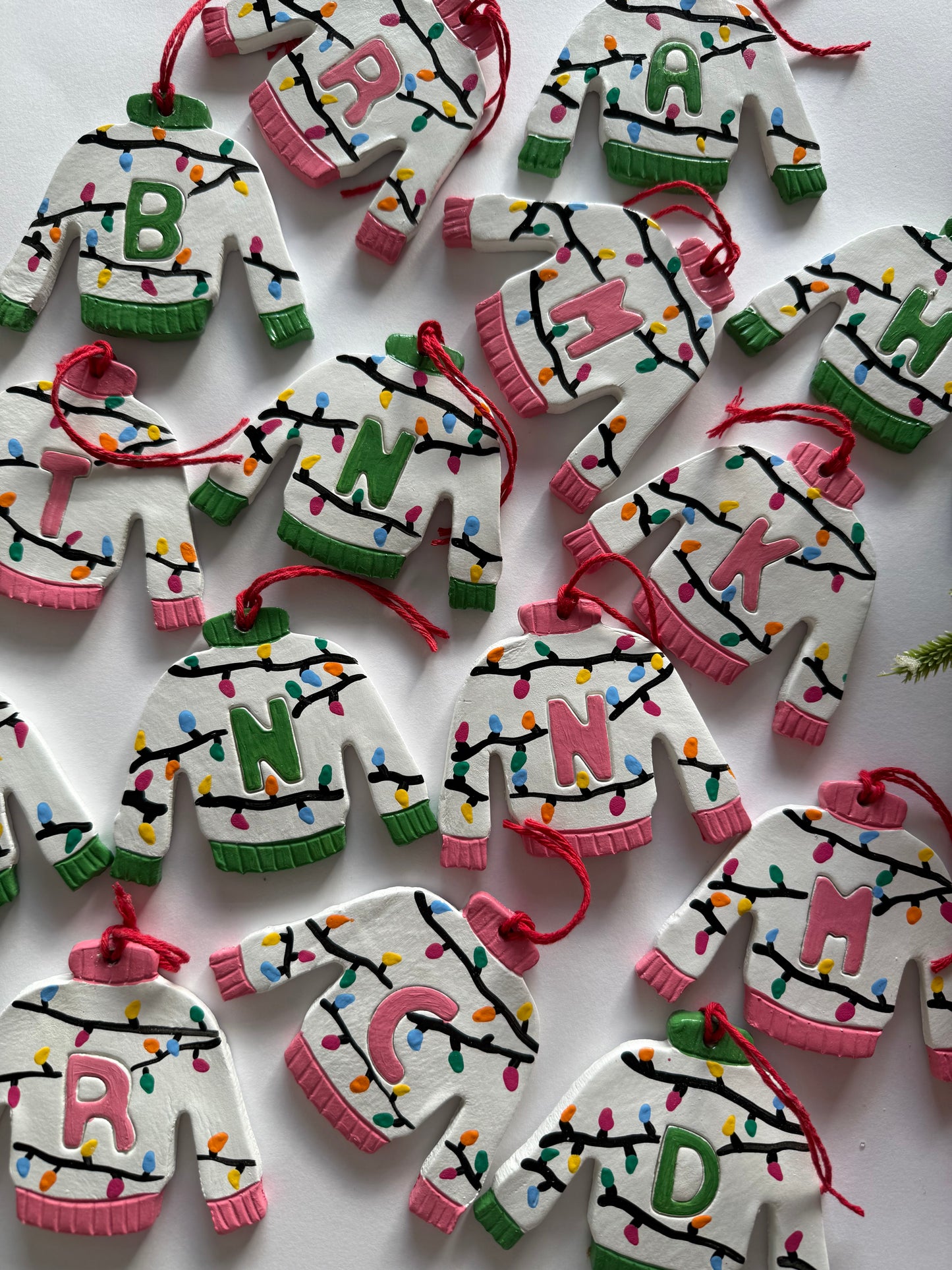 Personalised Name Christmas Jumper Bauble Tree Decoration MORE COLOURS