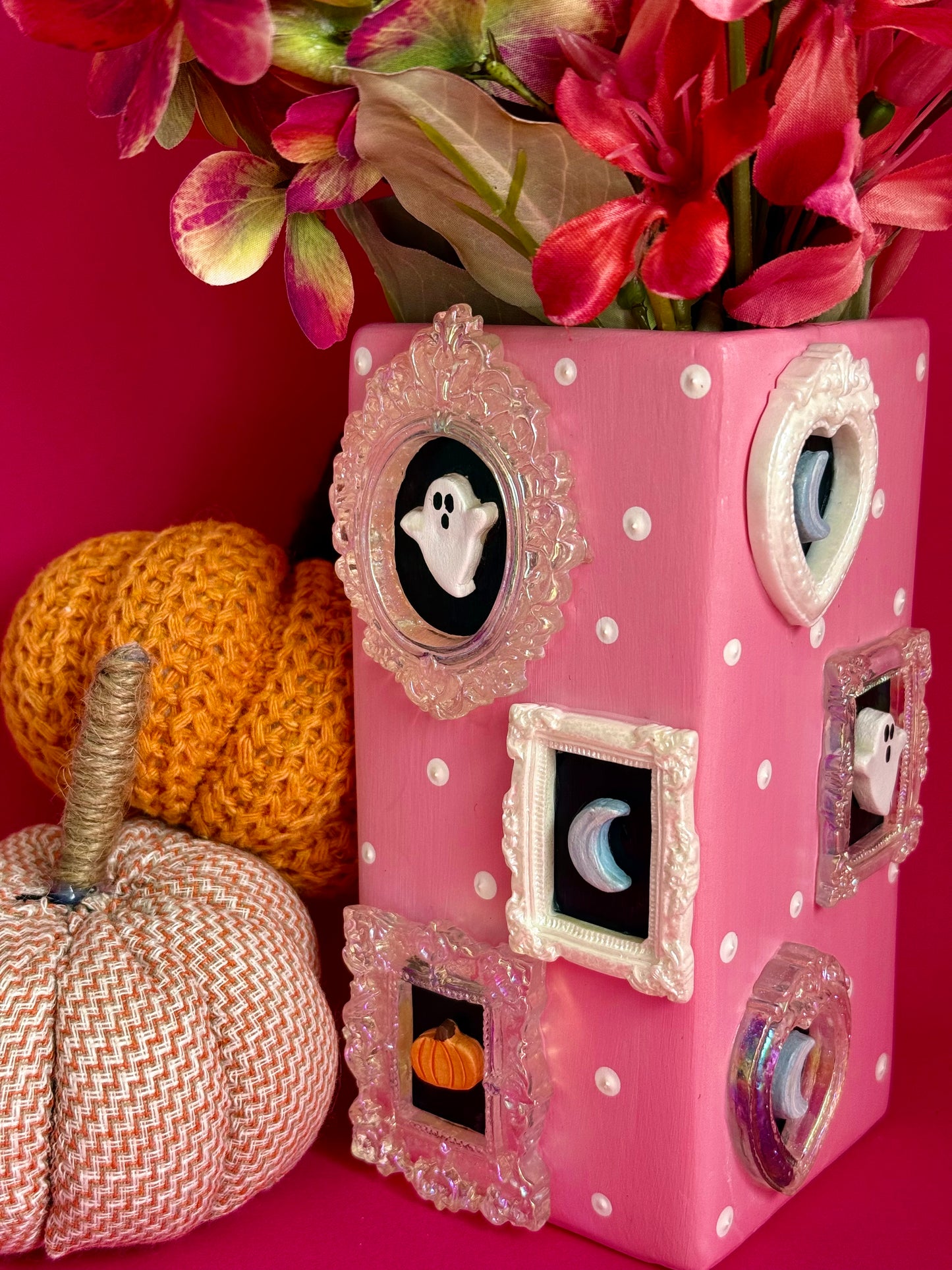 Ghost Gallery Pink and White Ceramic Vase