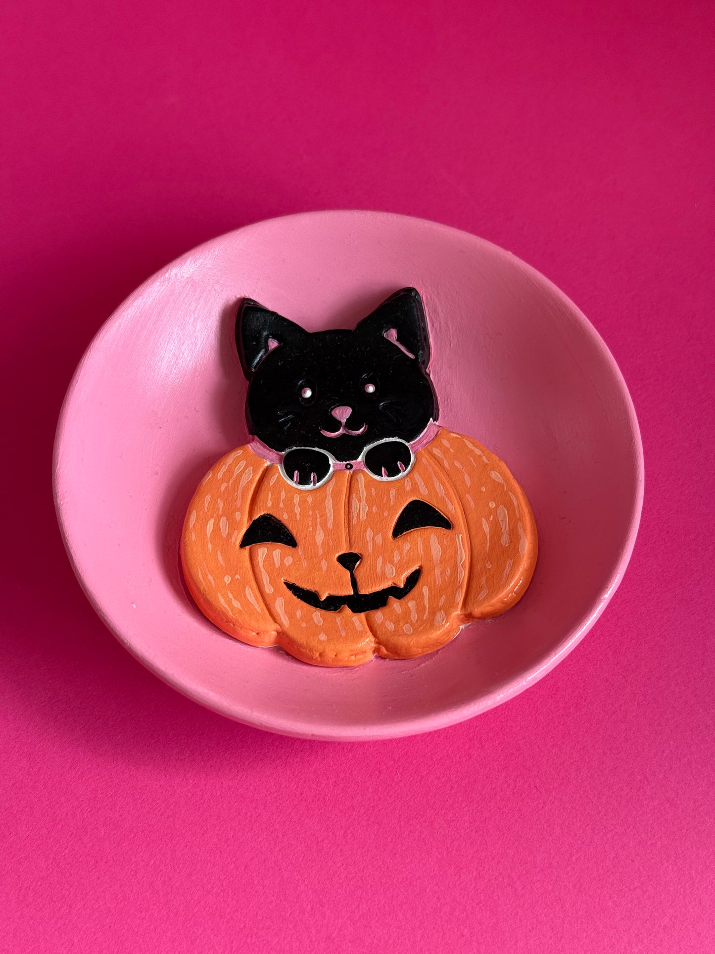 Pumpkin Cat Trinket Dish
