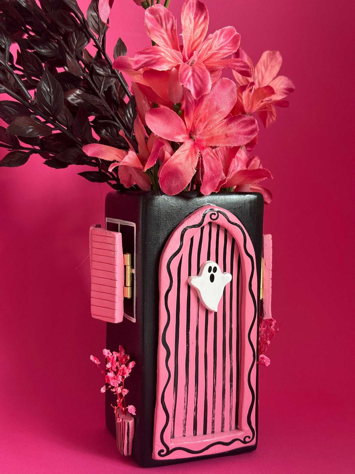 Ghost House Ceramic Vase