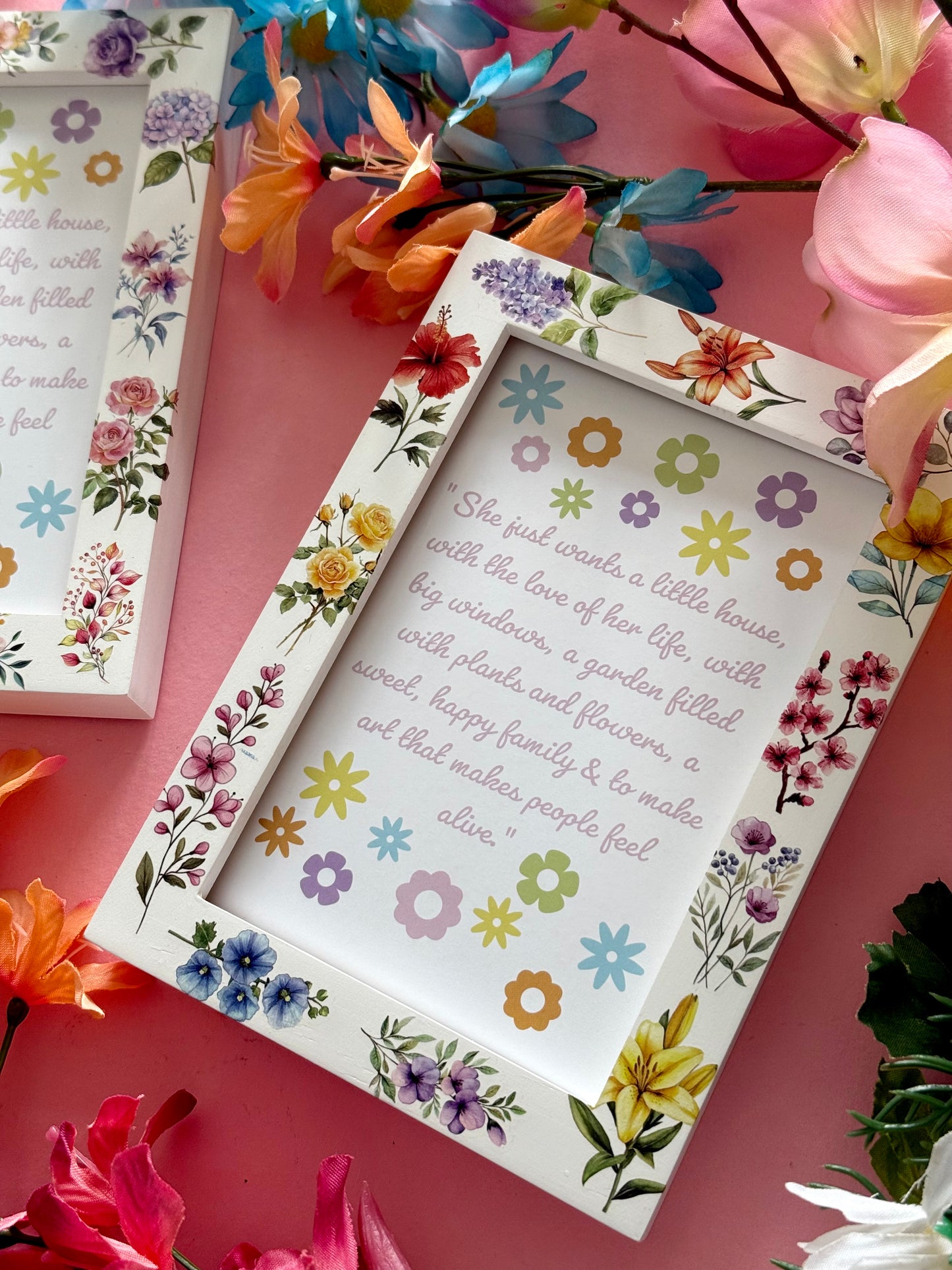 Floral Photo Frame A6 Whimsical Ditsy Gift