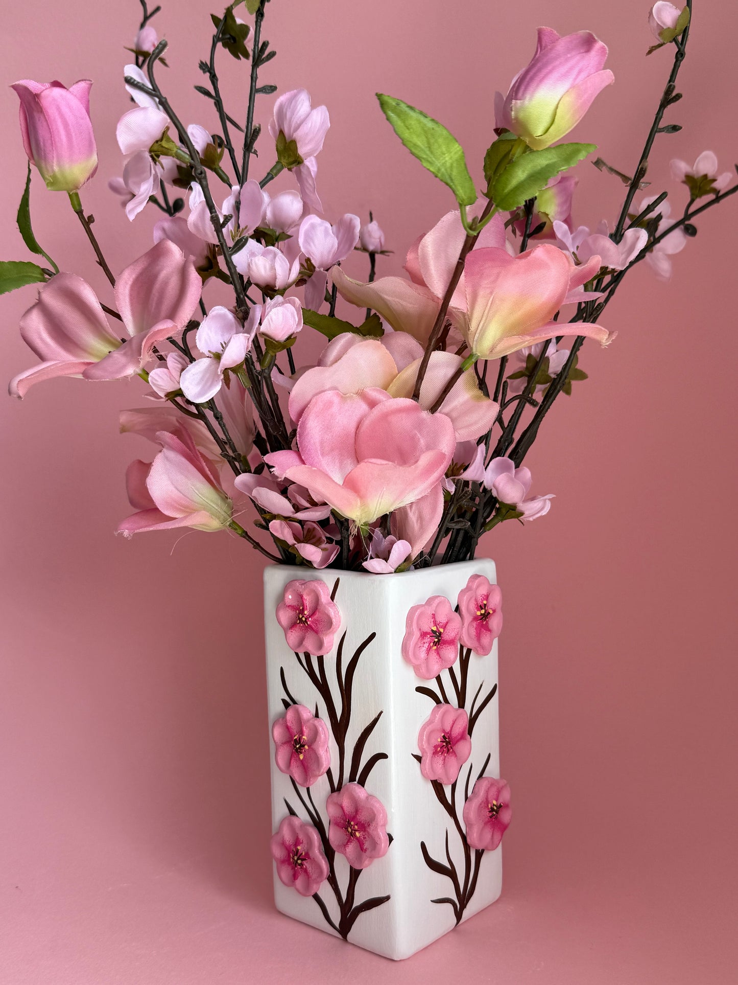 Cherry Blossom Ceramic Vase
