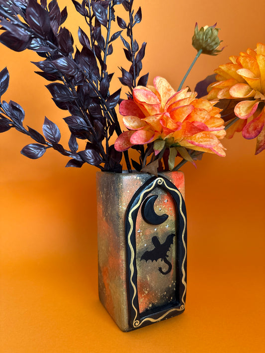 Fantasy Dragon Window Vase Bookshelf
