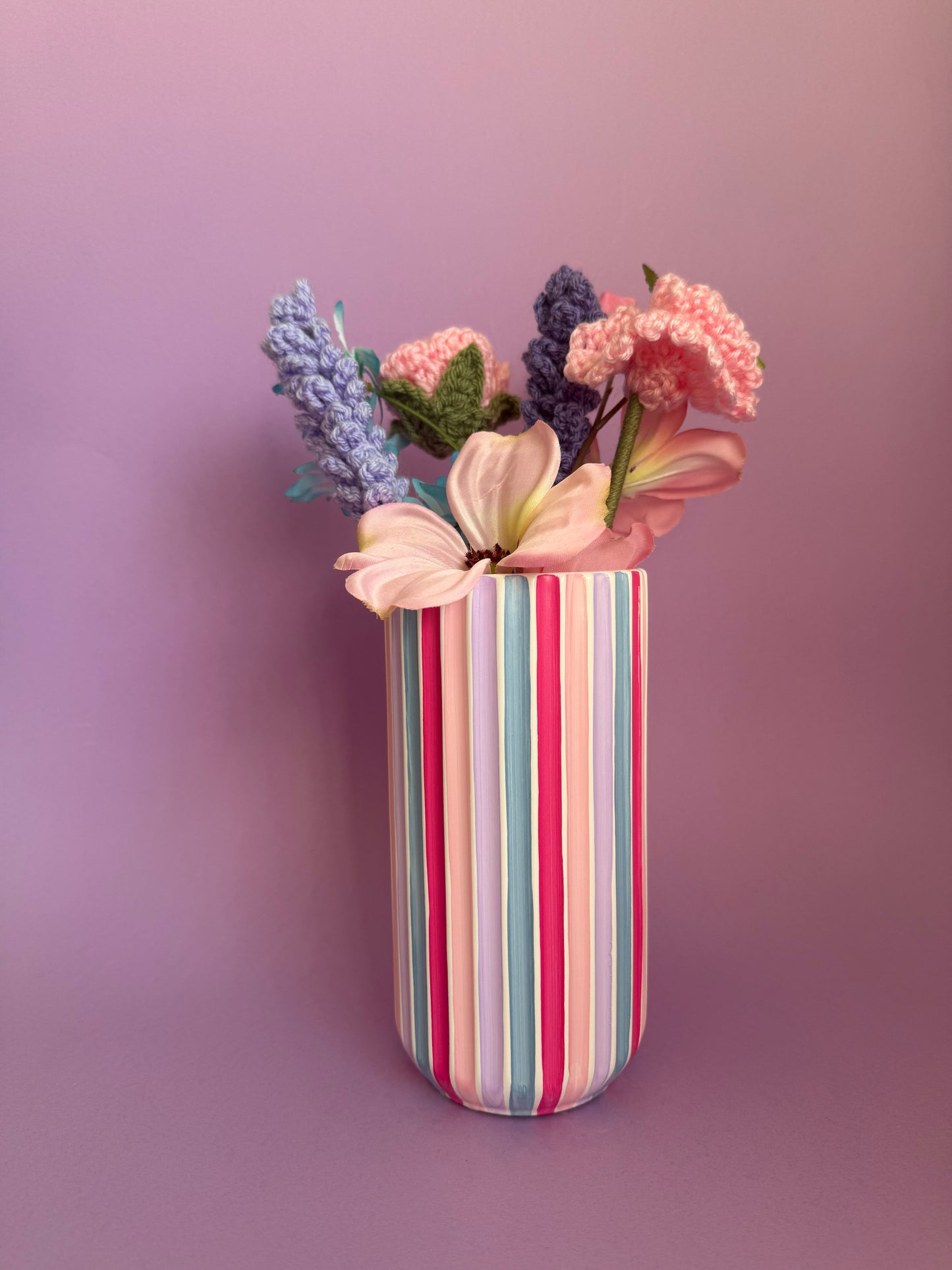 Enchanted Stripe Ceramic Vase