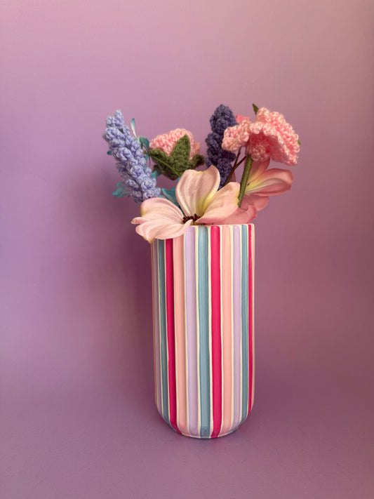 Enchanted Stripe Ceramic Vase