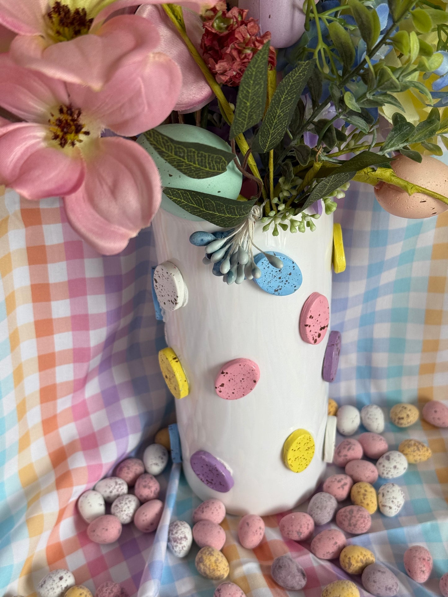 Tall Mini Eggs Ceramic Vase