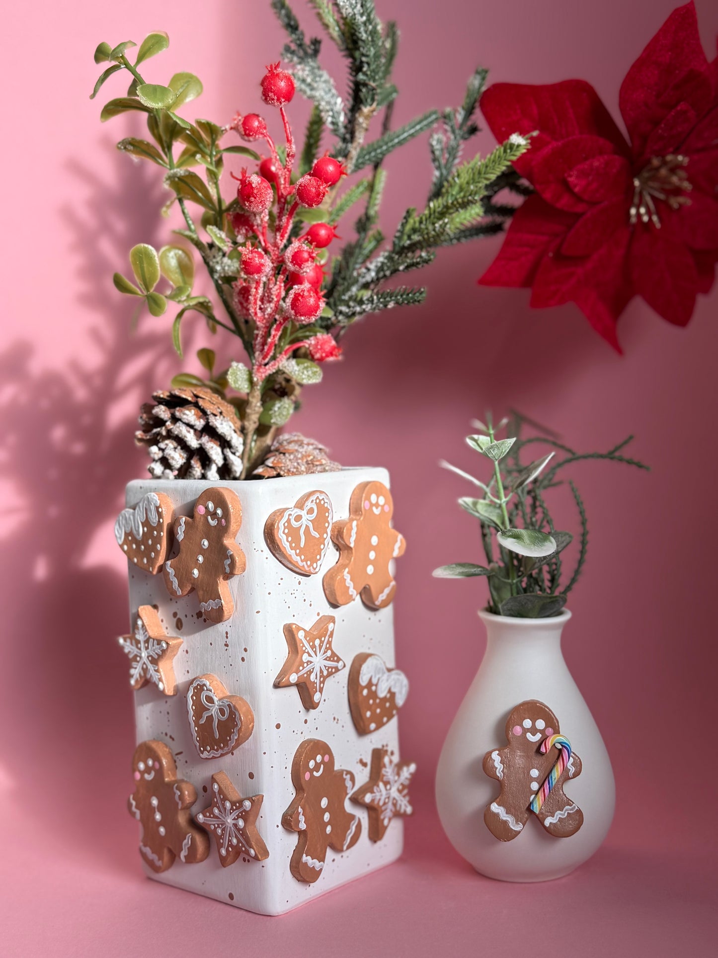 Gingerbread Biscuit Ceramic Vase