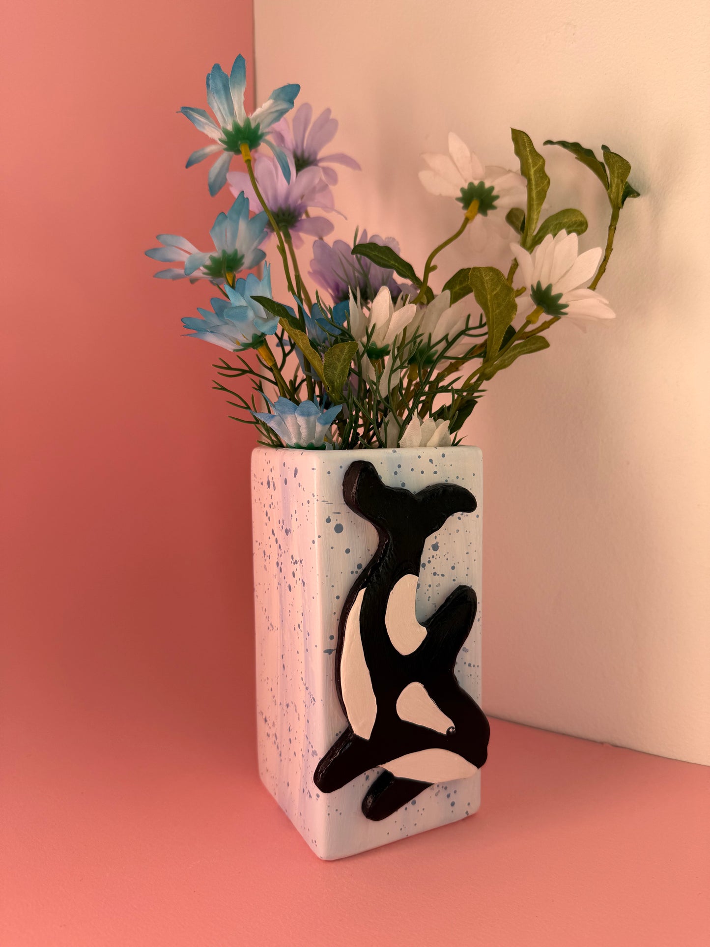 Orca Whale Ceramic Vase