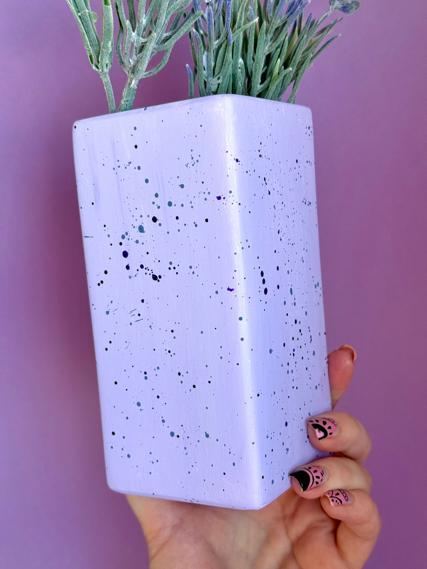 Lilac Moon Ceramic Vase Celestial