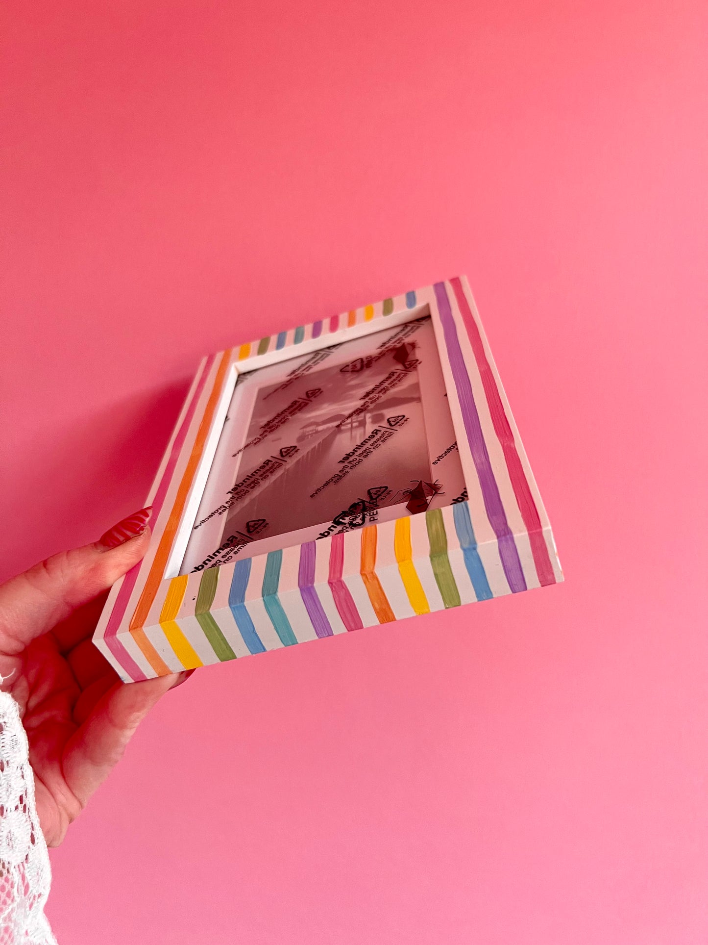 Rainbow Stripe Photo Frame