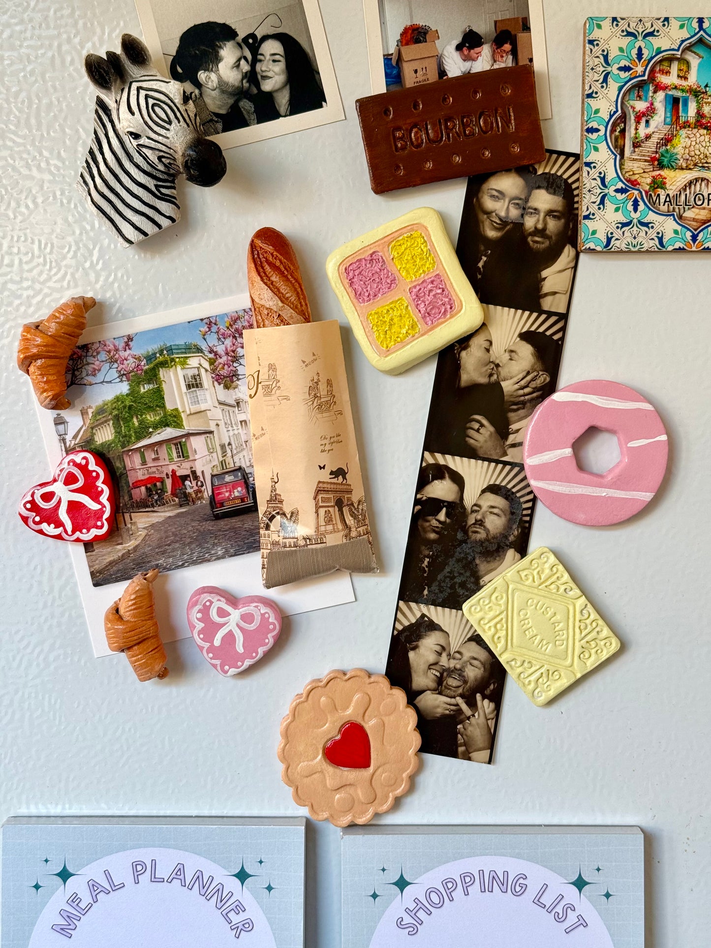 Battenberg Cake Magnet Hand Painted