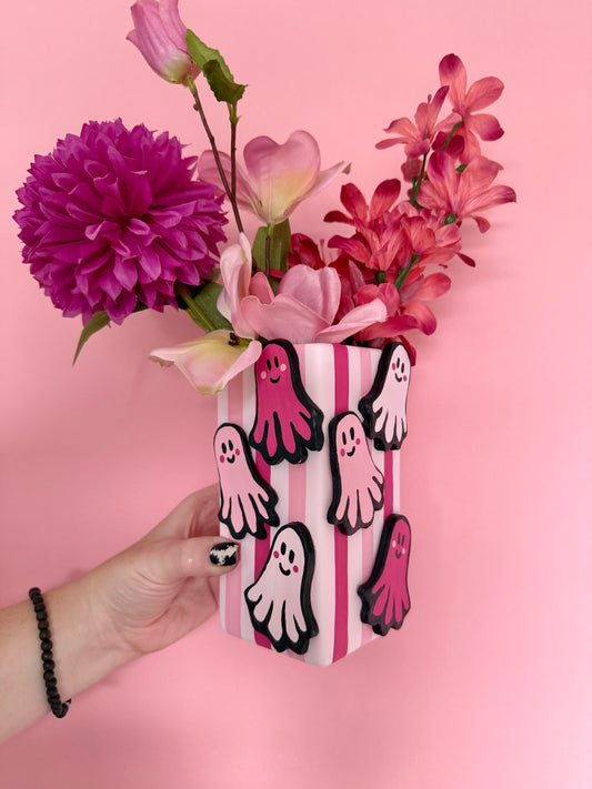 Pink Luna Ghost Ceramic Vase