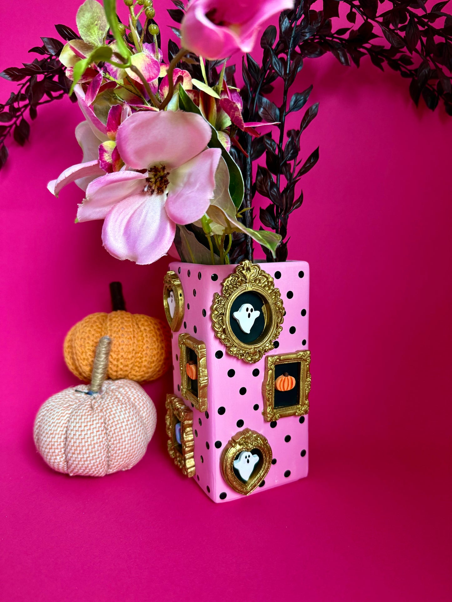Ghost Gallery Gold & Pink Ceramic Vase