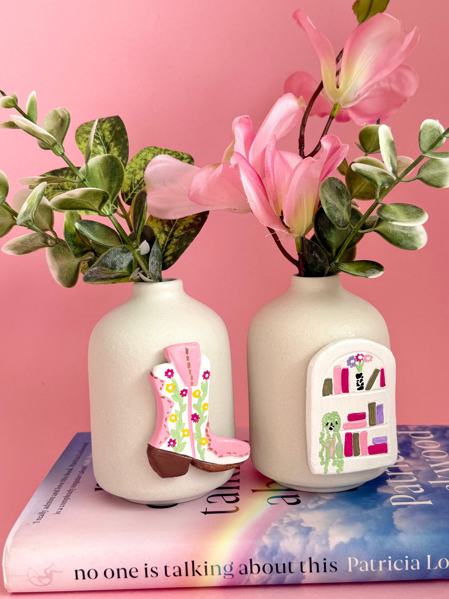 Cowgirl Boot Mini Bud Ceramic Vase