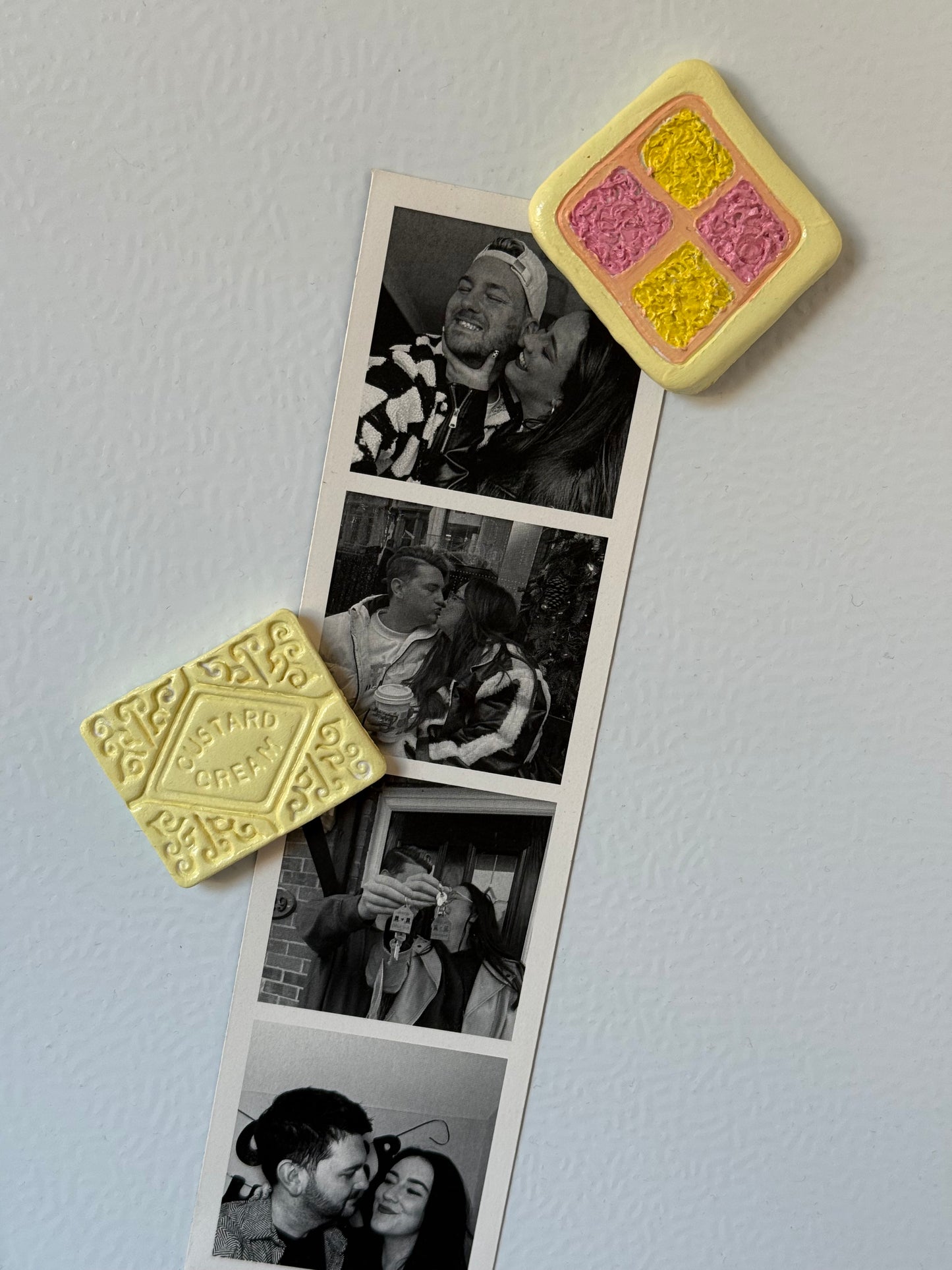 Battenberg Cake Magnet Hand Painted