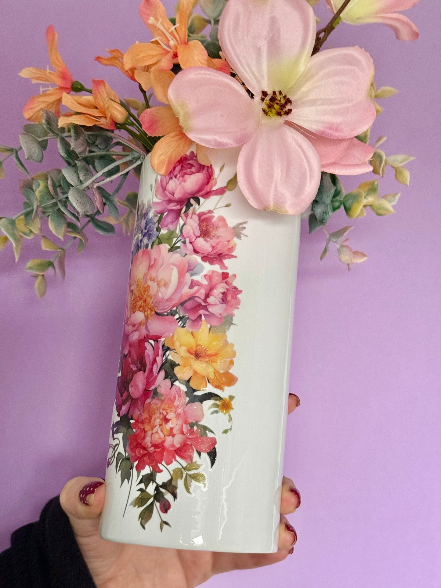 Colourful Flower Ceramic Vase