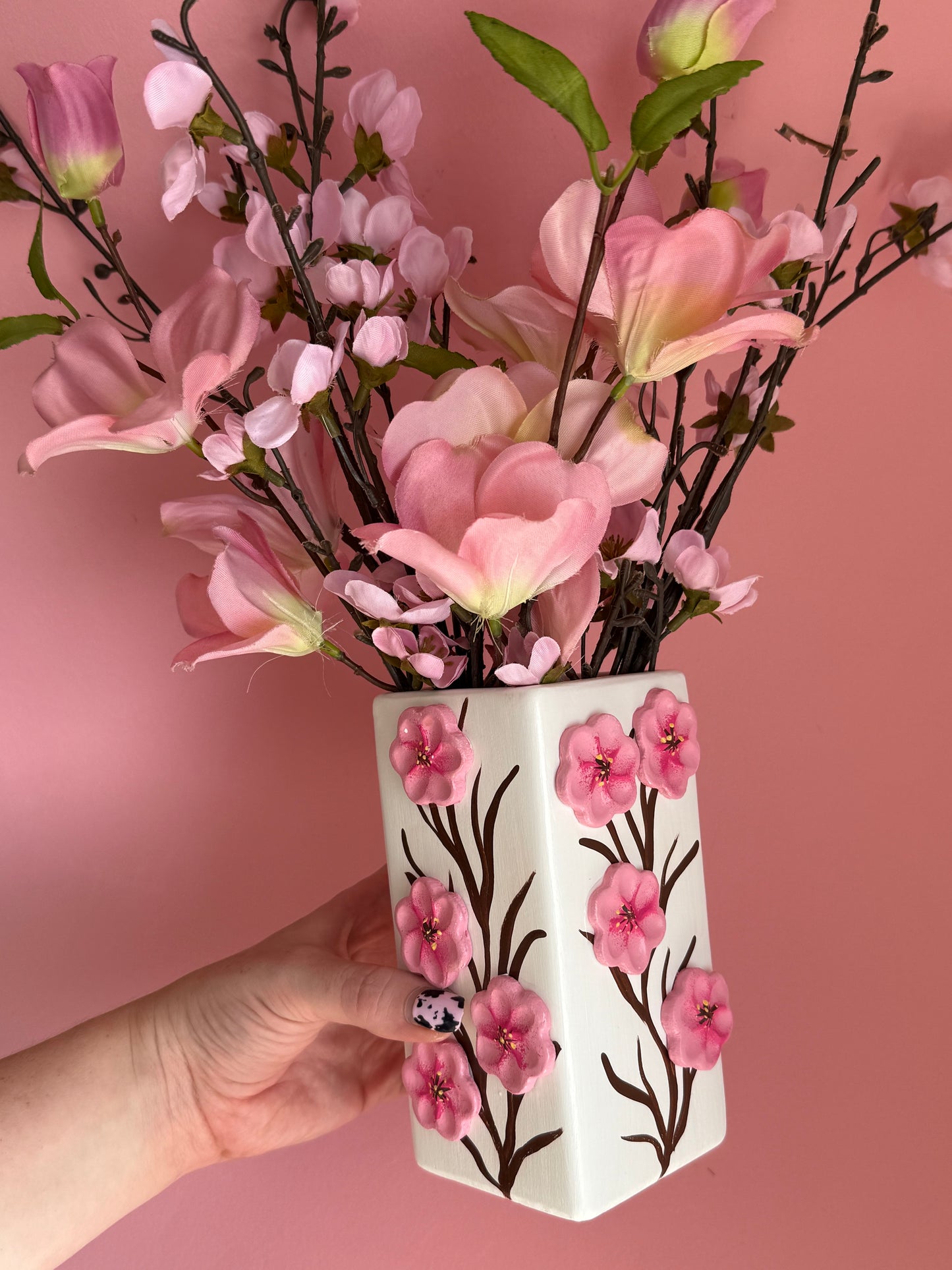 Cherry Blossom Ceramic Vase